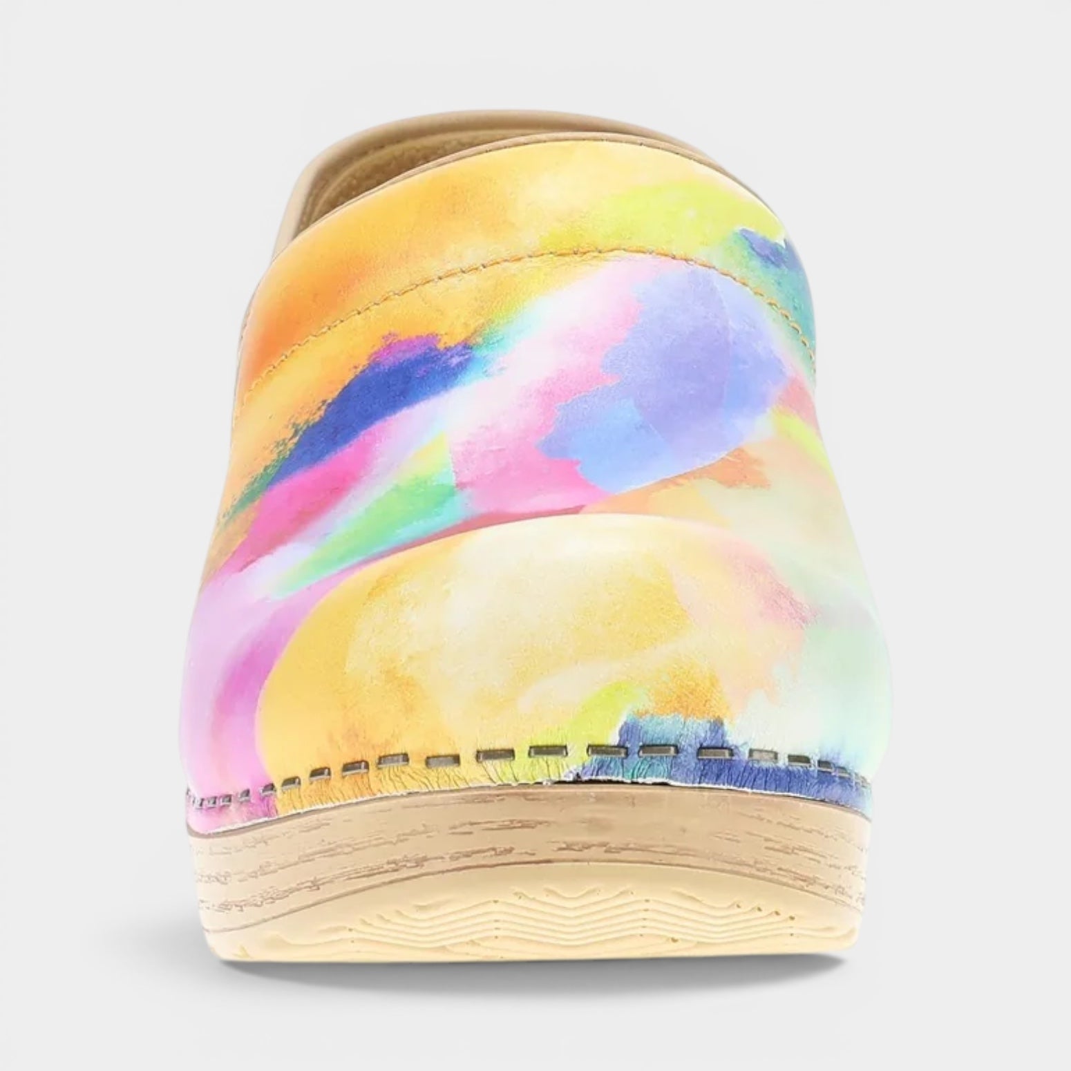 Professional Leather Clog - Watercolor