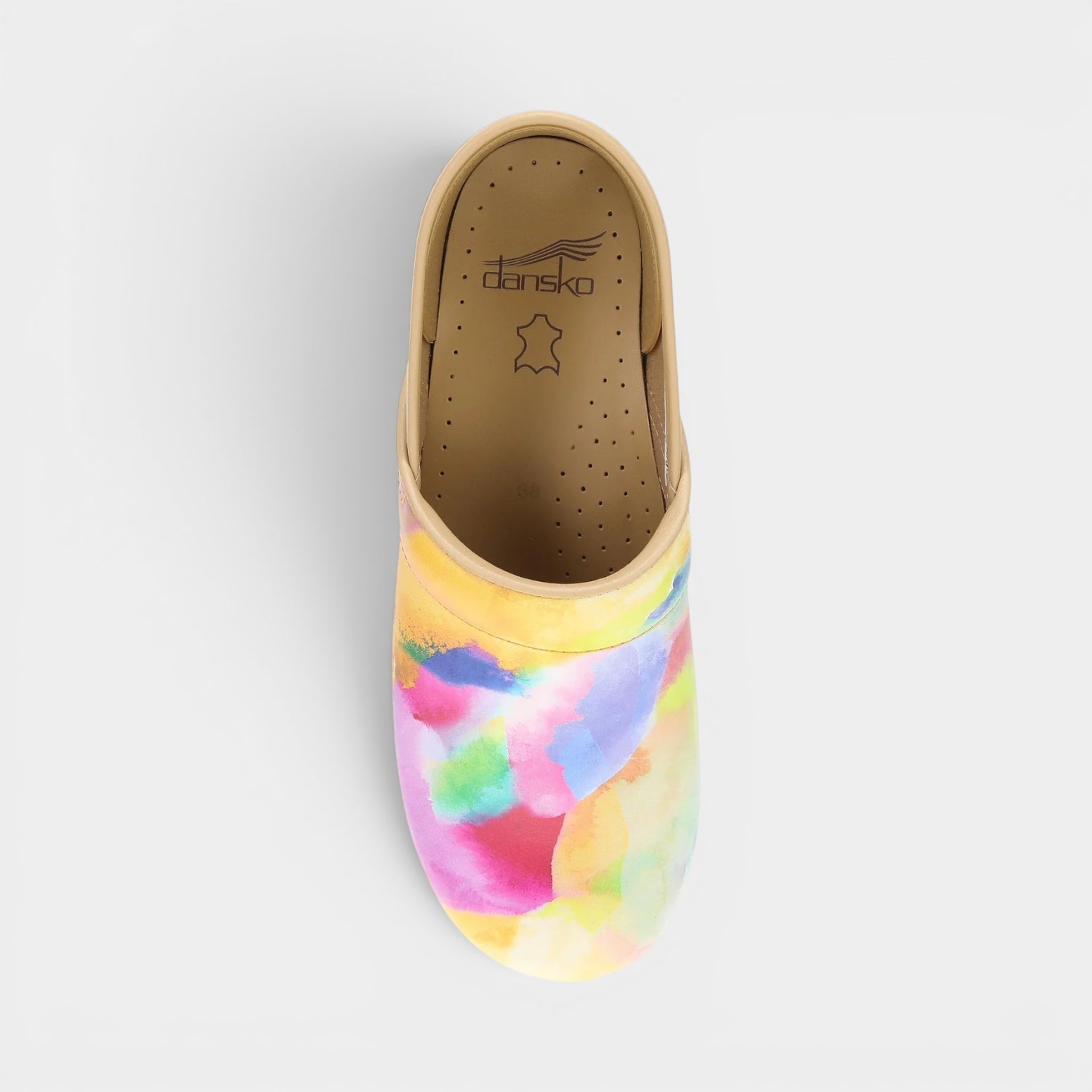 Professional Leather Clog - Watercolor