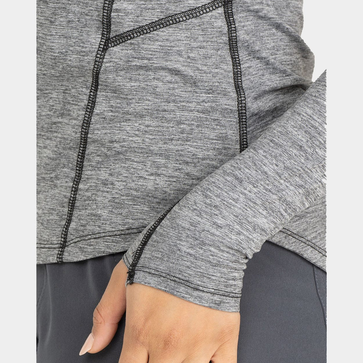 Lily Brushed Knit Tee Shirt w/Thumb Hole | 1122