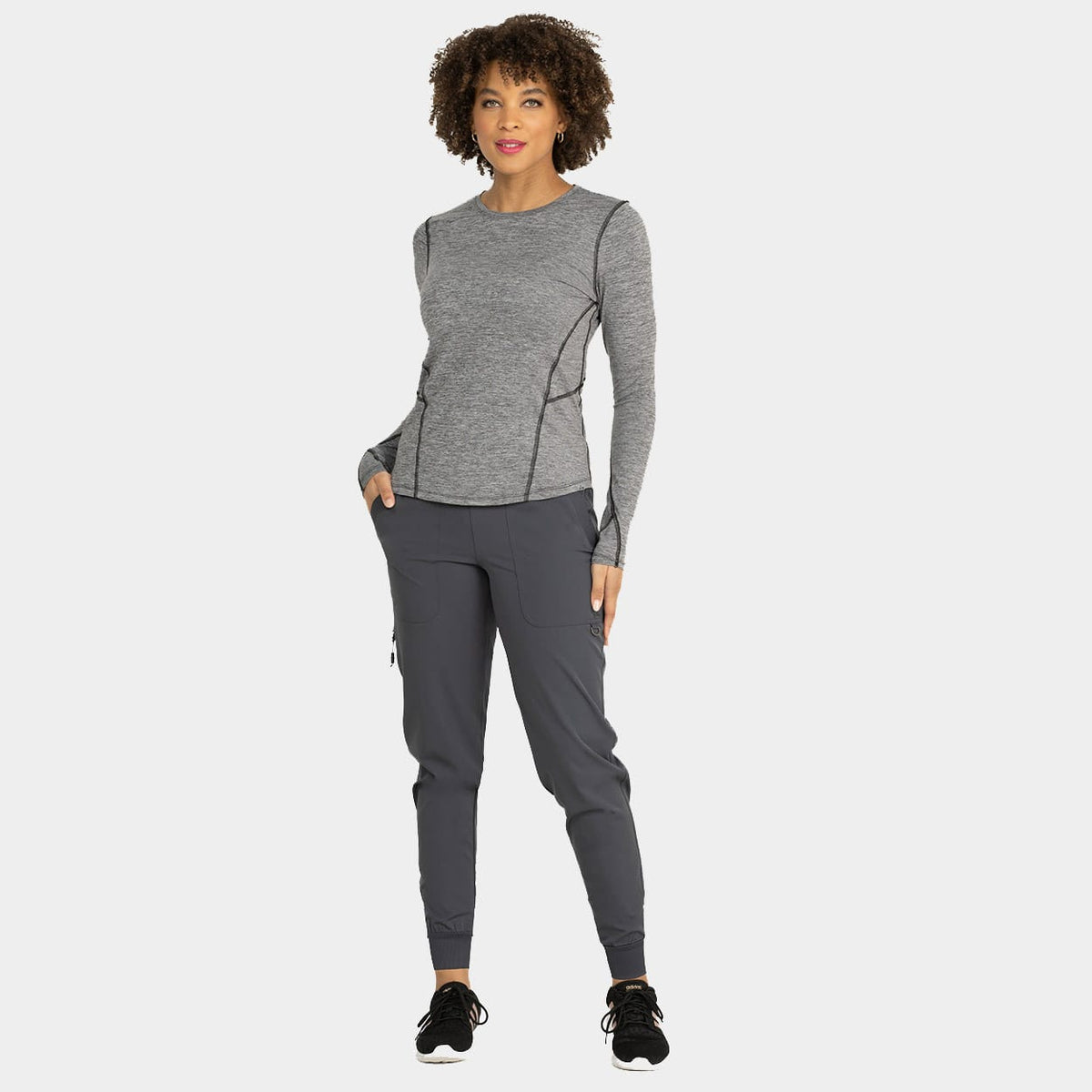 Lily Brushed Knit Tee Shirt w/Thumb Hole | 1122