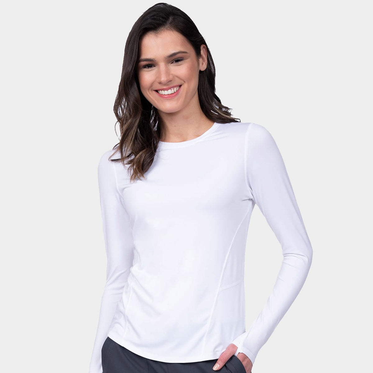 Lily Brushed Knit Tee Shirt w/Thumb Hole | 1122