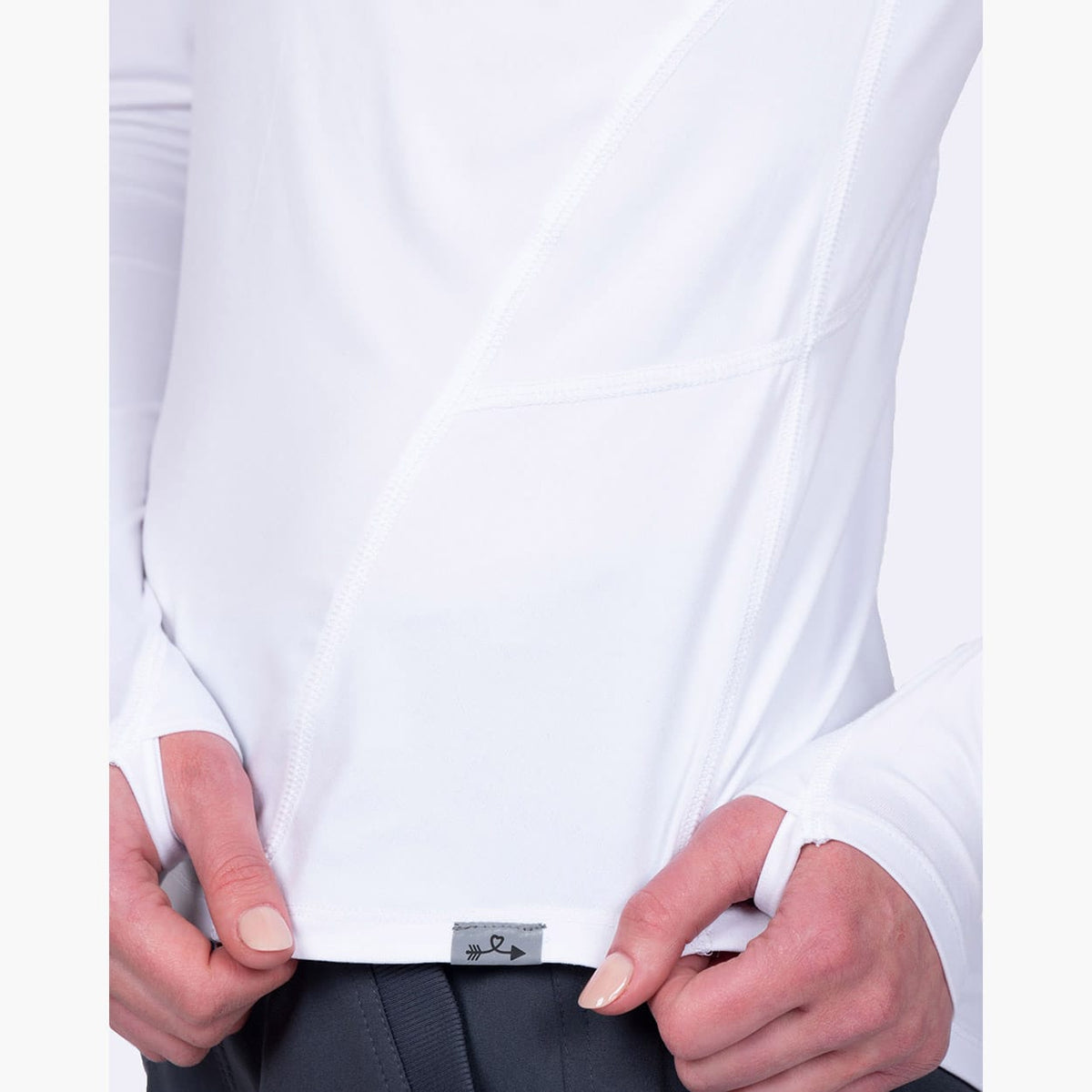 Lily Brushed Knit Tee Shirt w/Thumb Hole | 1122