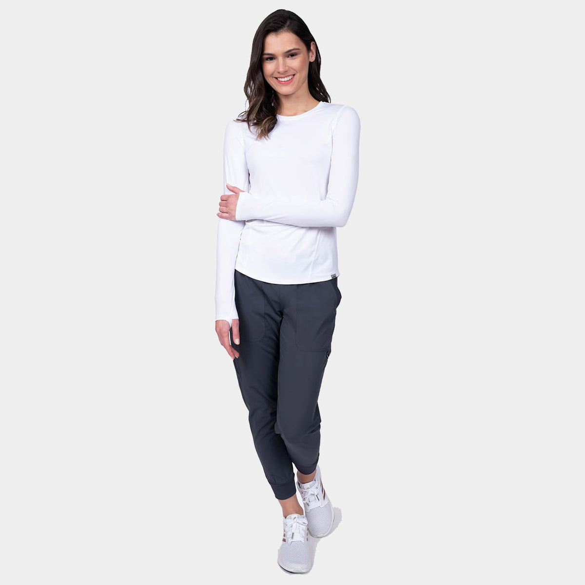 Lily Brushed Knit Tee Shirt w/Thumb Hole | 1122