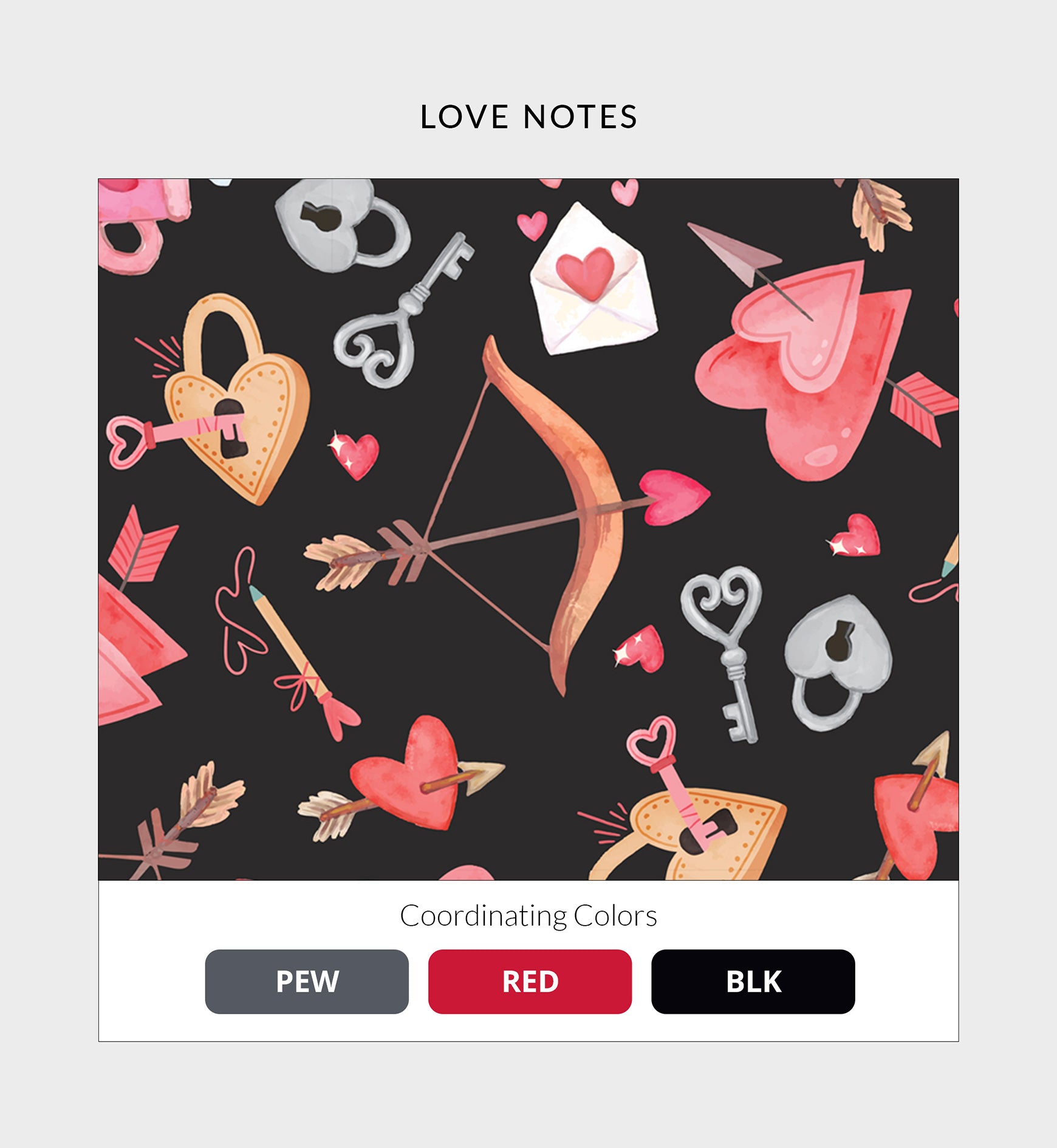 Valentine Scrub Top - Love Notes | 1797-LVNT