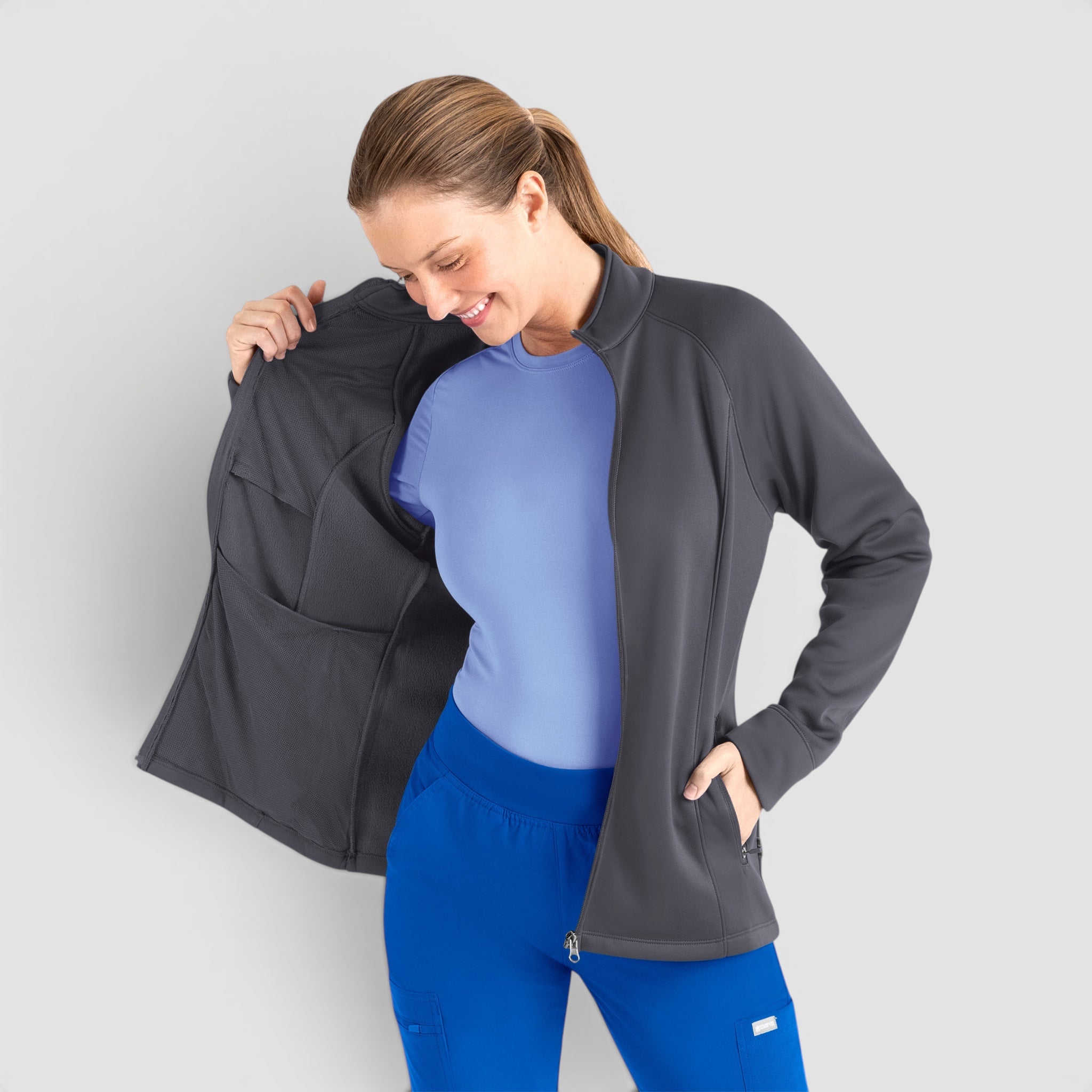 Zip Front Fleece Jacket | 3218