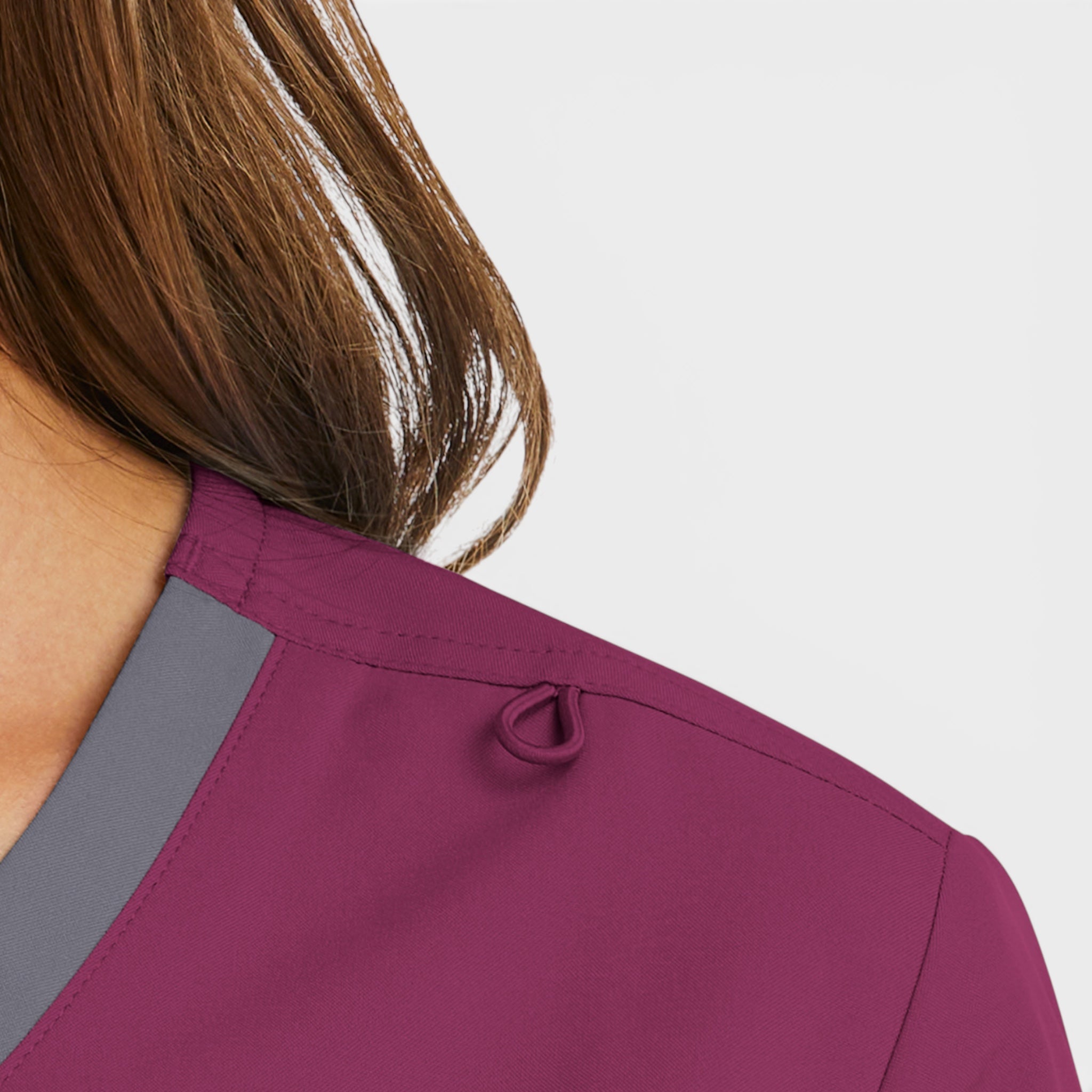 Mock Wrap Top with Contrast Trim | 5004