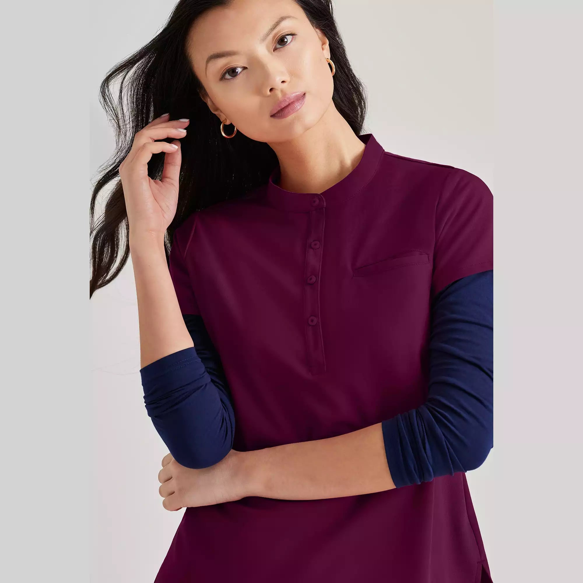 Barco Unify Women's 1 Pocket Collar Tuck In Top | BUT163
