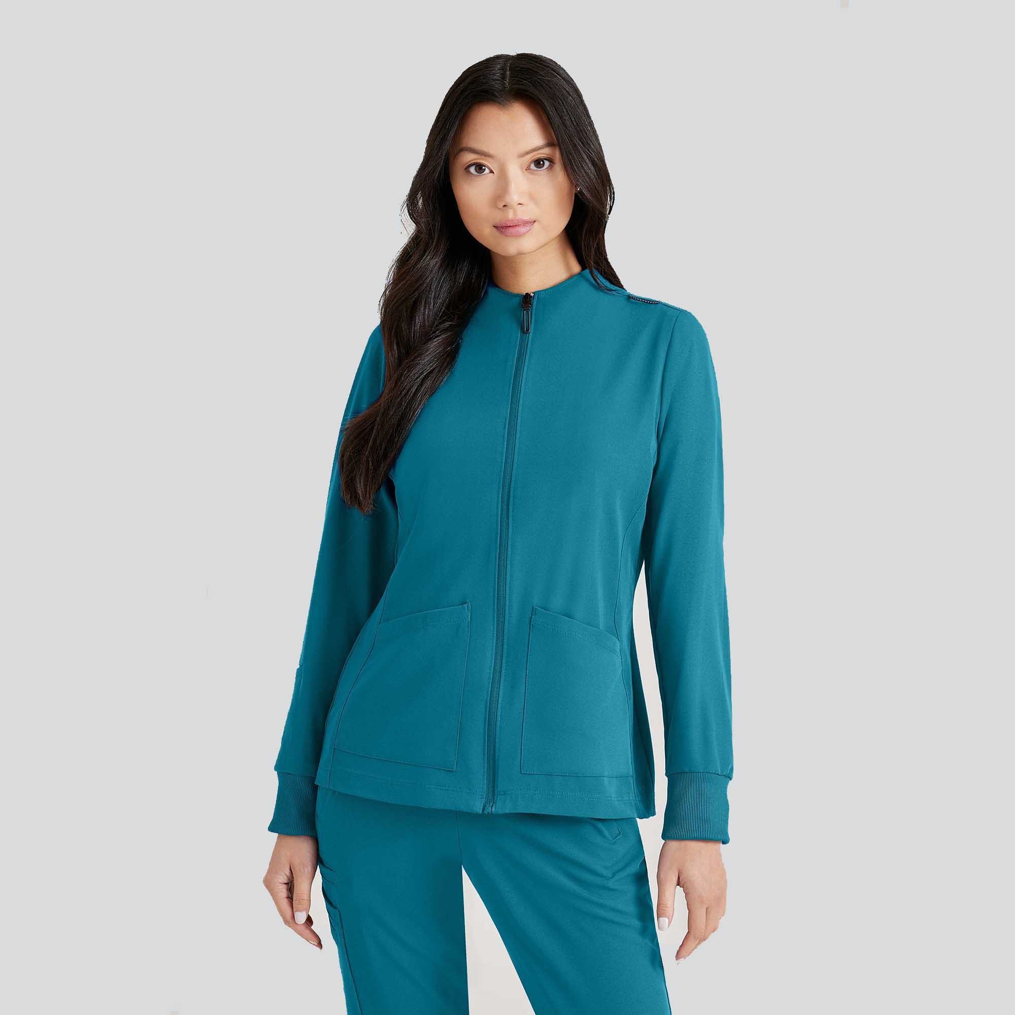 Barco Unify Women's 3 Pocket Zip Front Warm Up Jacket | BUW884