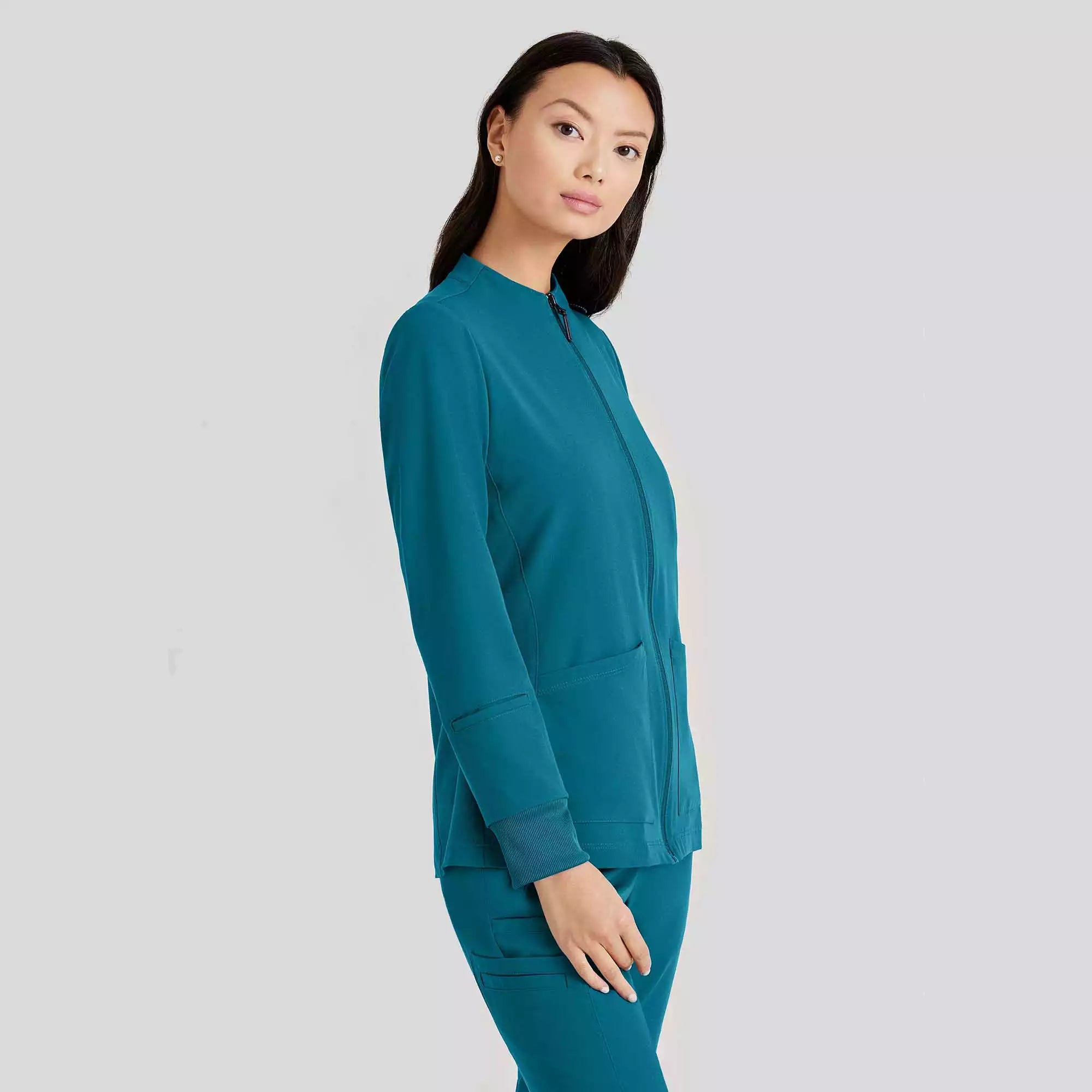 Barco Unify Women's 3 Pocket Zip Front Warm Up Jacket | BUW884