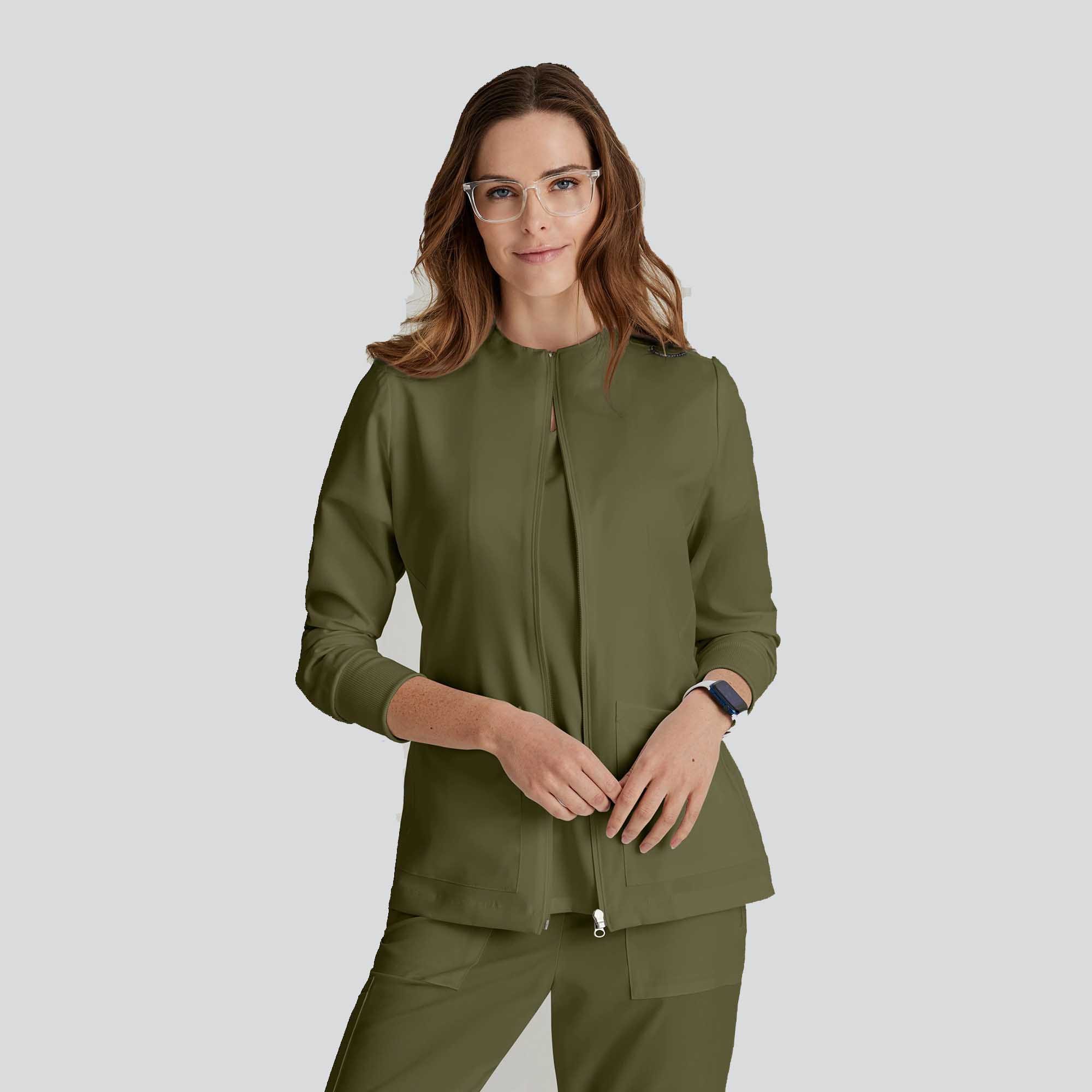 Barco Unify Women's 3 Pocket Zip Front Warm Up Jacket | BUW884