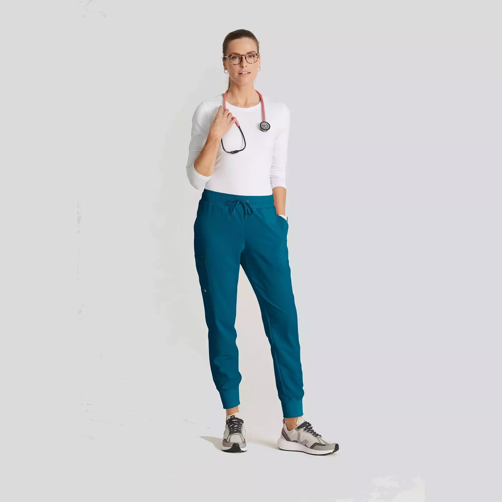 Barco Unify Women's 5 Pocket Elastic Waistband Rib Cuff Jogger | BUP647