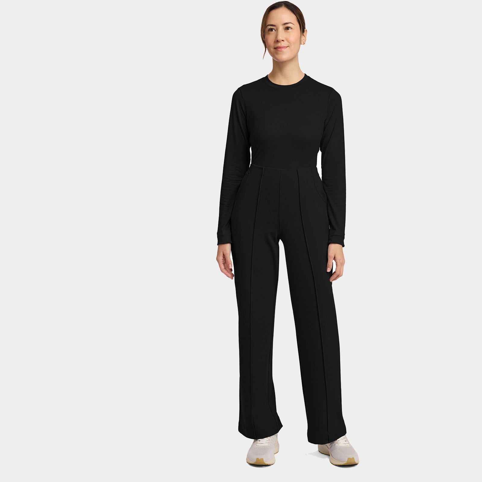 Women’s Pintuck Wide Leg Scrub Pant Petite Length | CK162P