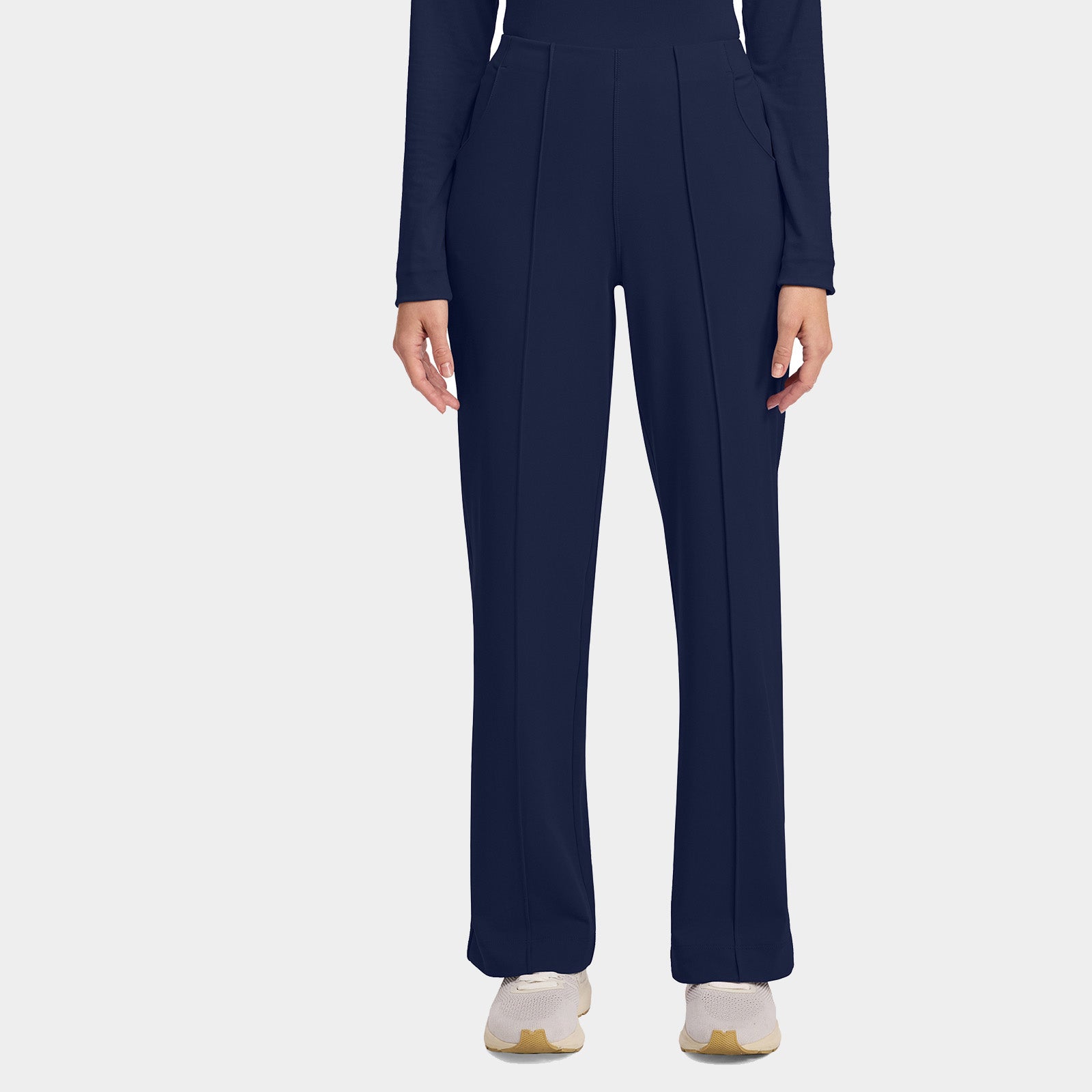 Women’s Pintuck Wide Leg Scrub Pant Petite Length | CK162P
