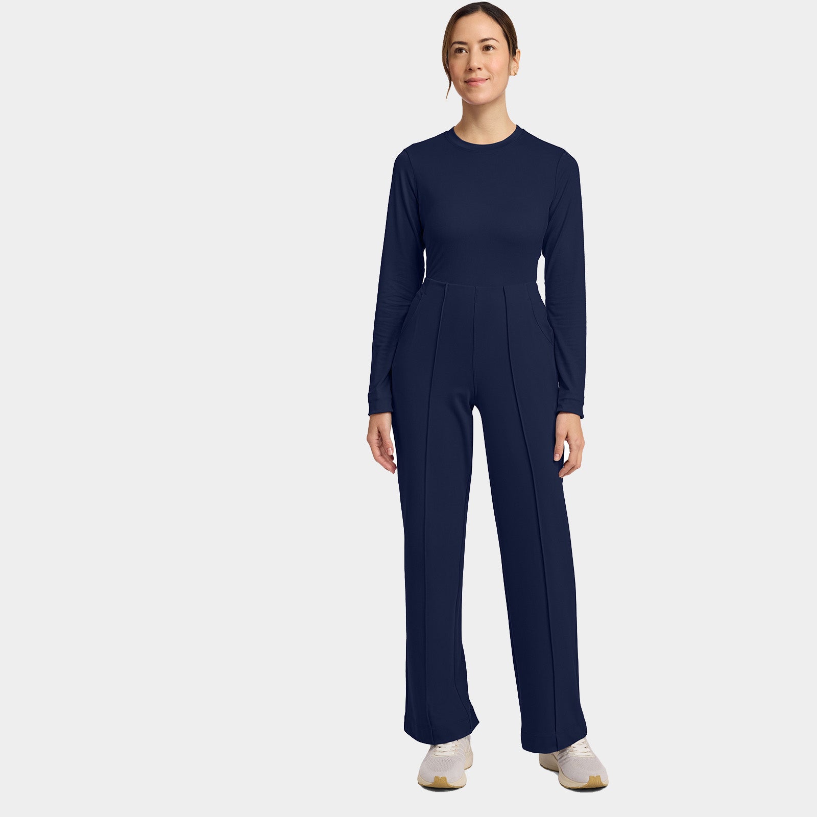 Women’s Pintuck Wide Leg Scrub Pant Petite Length | CK162P