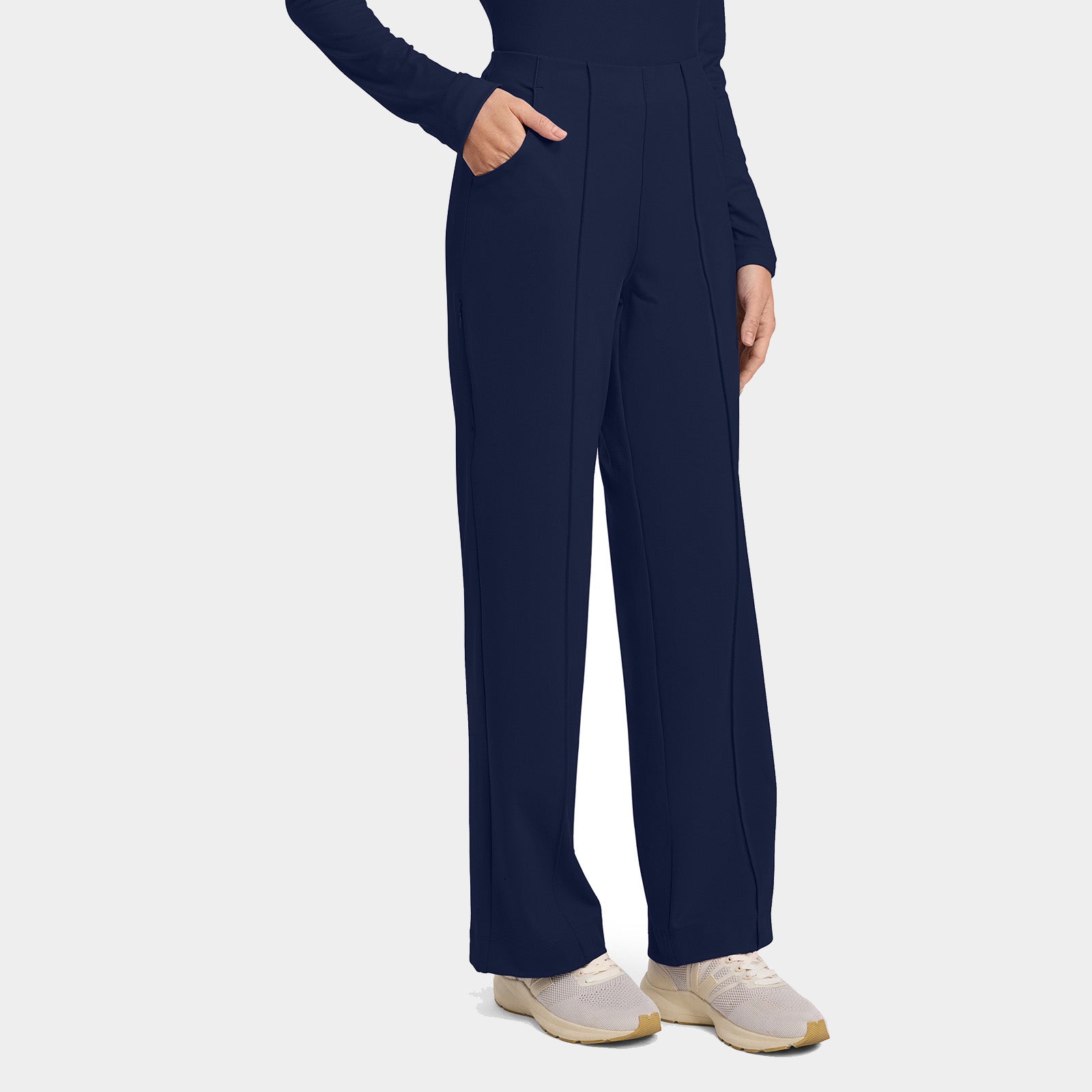 Women’s Pintuck Wide Leg Scrub Pant Regular Length| CK162
