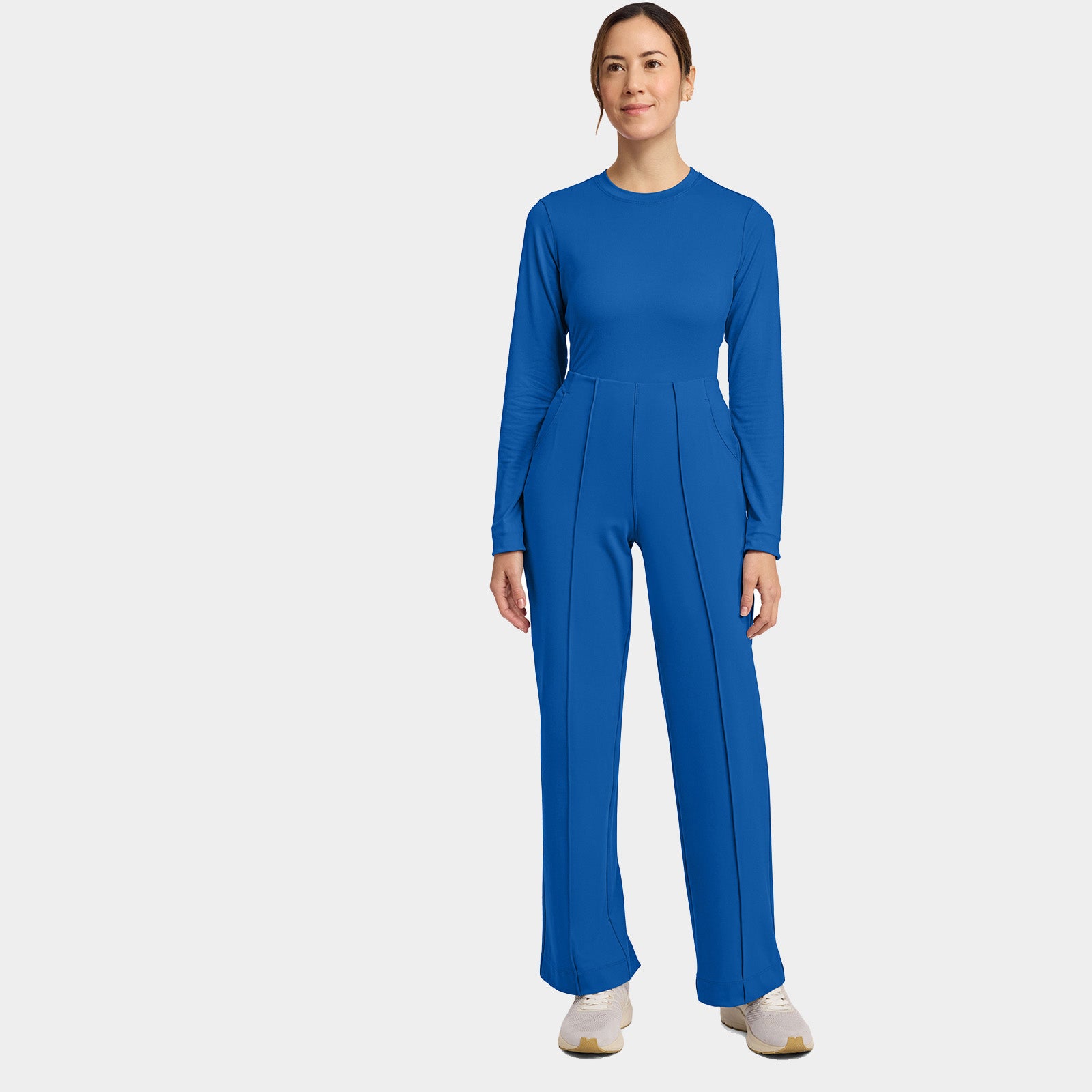 Women’s Pintuck Wide Leg Scrub Pant Petite Length | CK162P