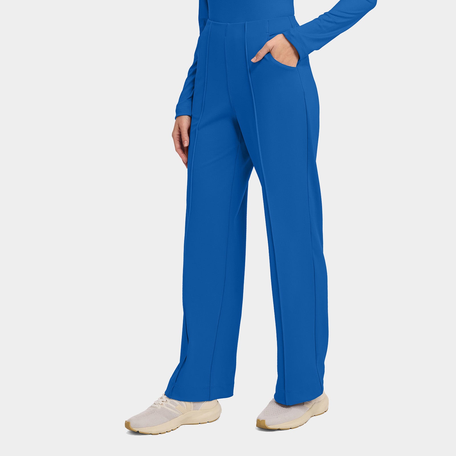 Women’s Pintuck Wide Leg Scrub Pant Petite Length | CK162P