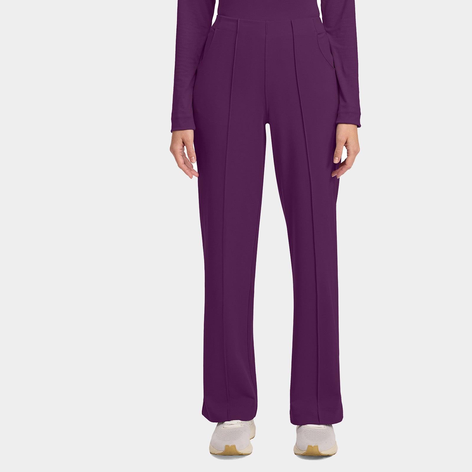Women’s Pintuck Wide Leg Scrub Pant Petite Length | CK162P