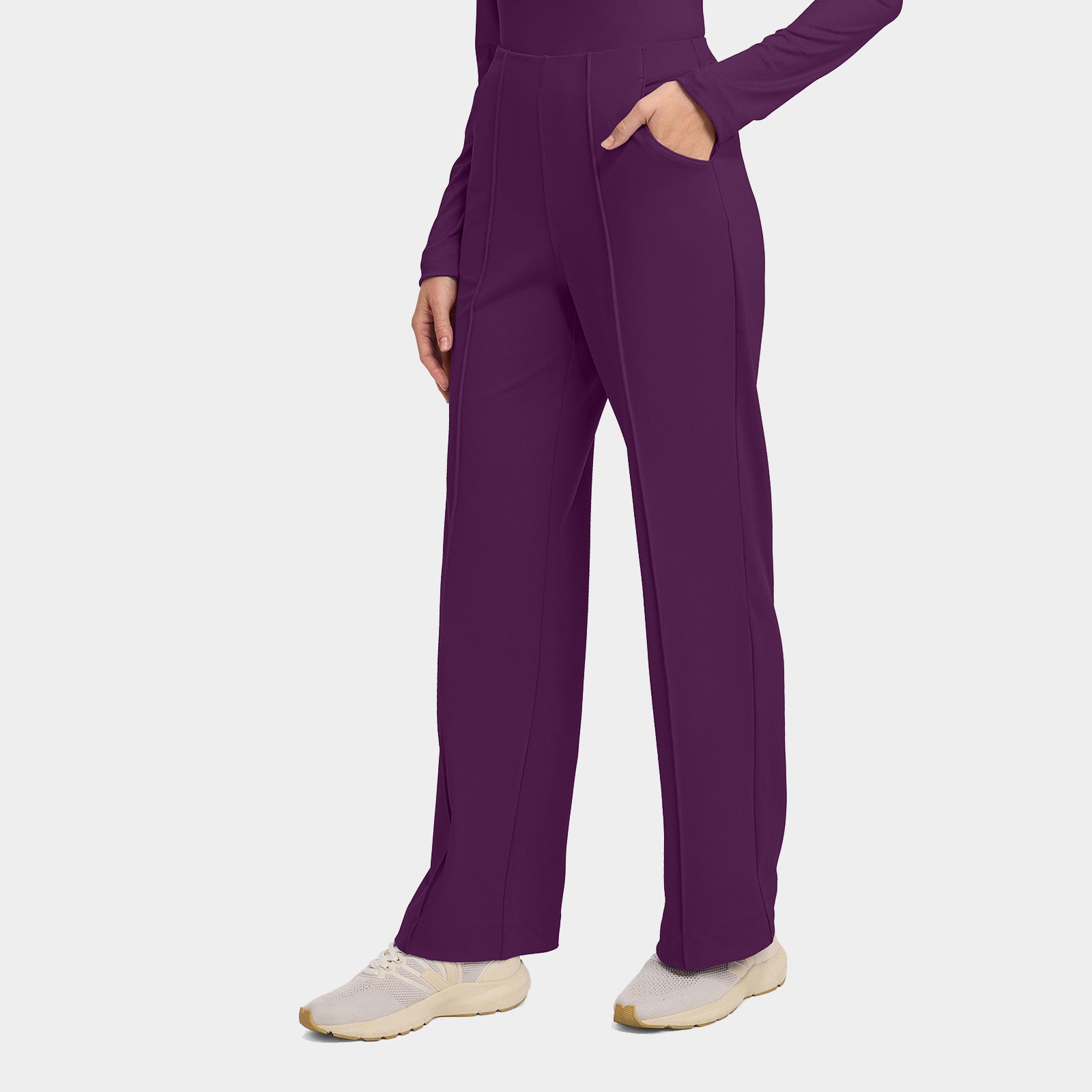 Women’s Pintuck Wide Leg Scrub Pant Petite Length | CK162P
