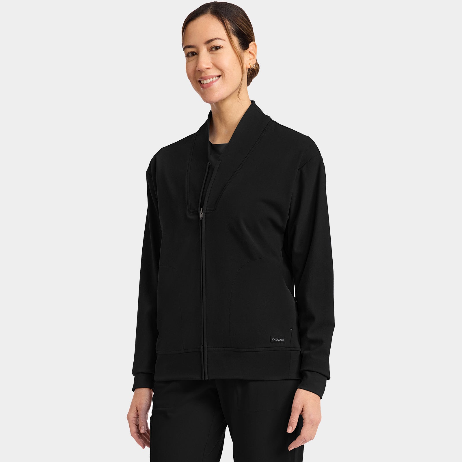 Women’s Shawl Collar Scrub Jacket | CK353