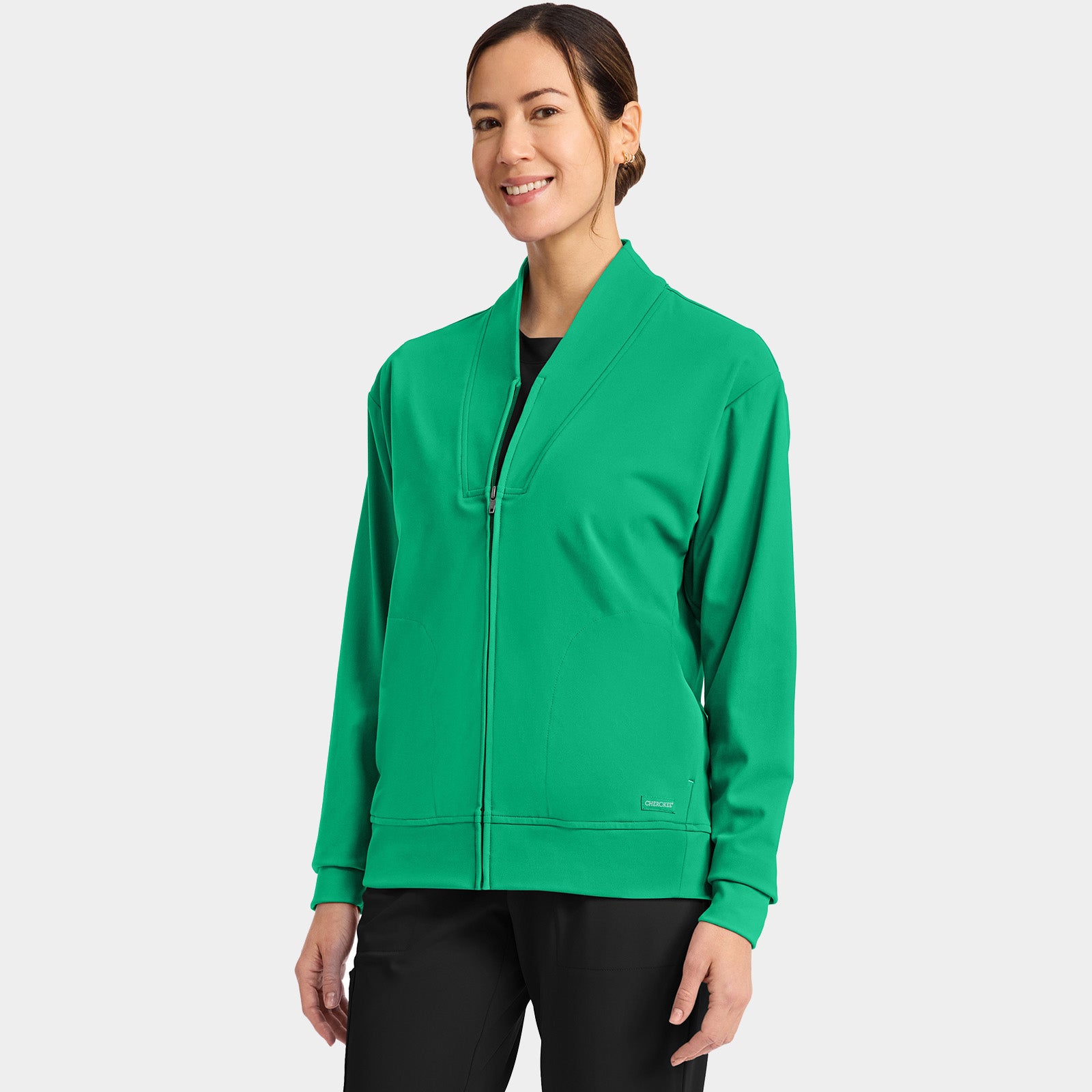 Women’s Shawl Collar Scrub Jacket | CK353