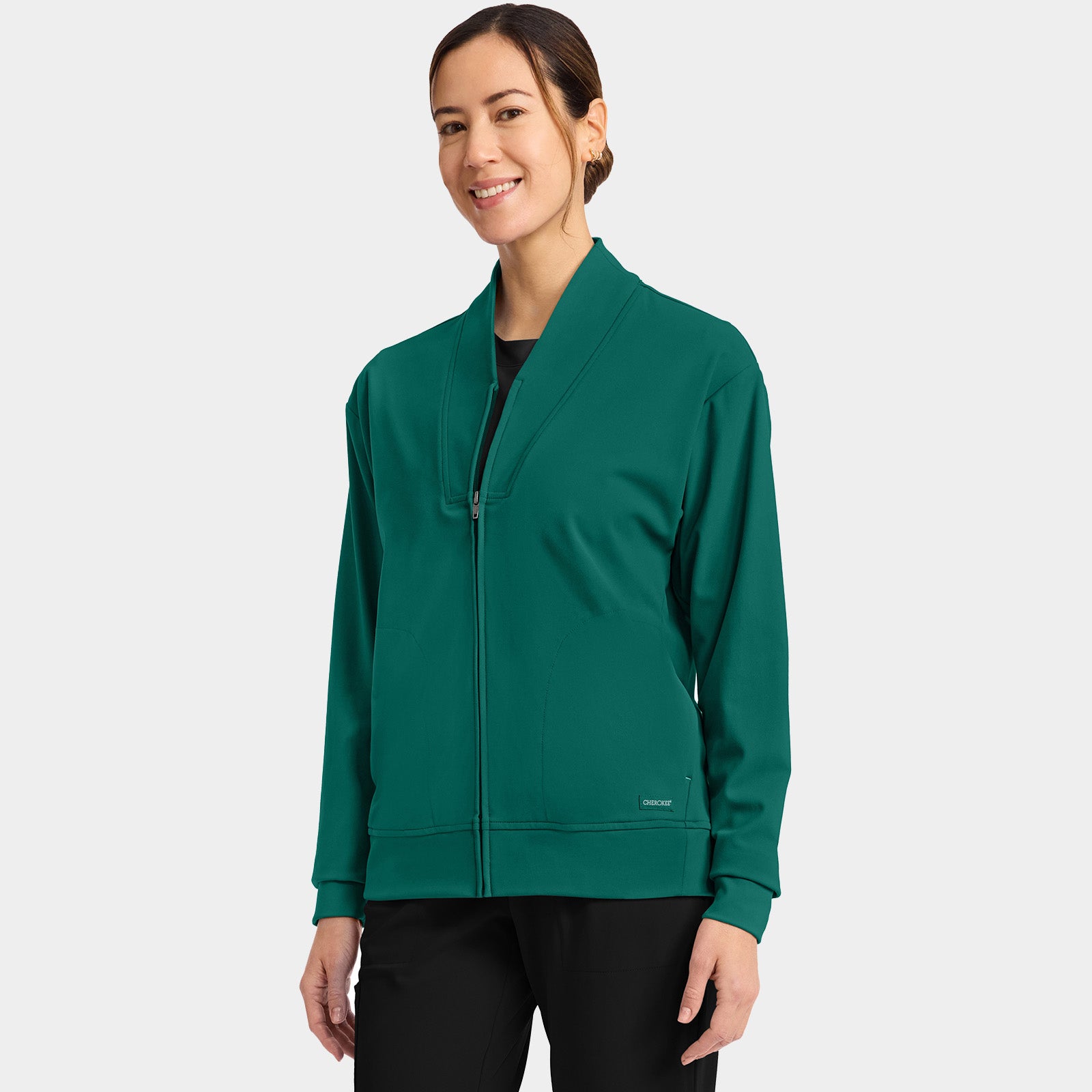 Women’s Shawl Collar Scrub Jacket | CK353