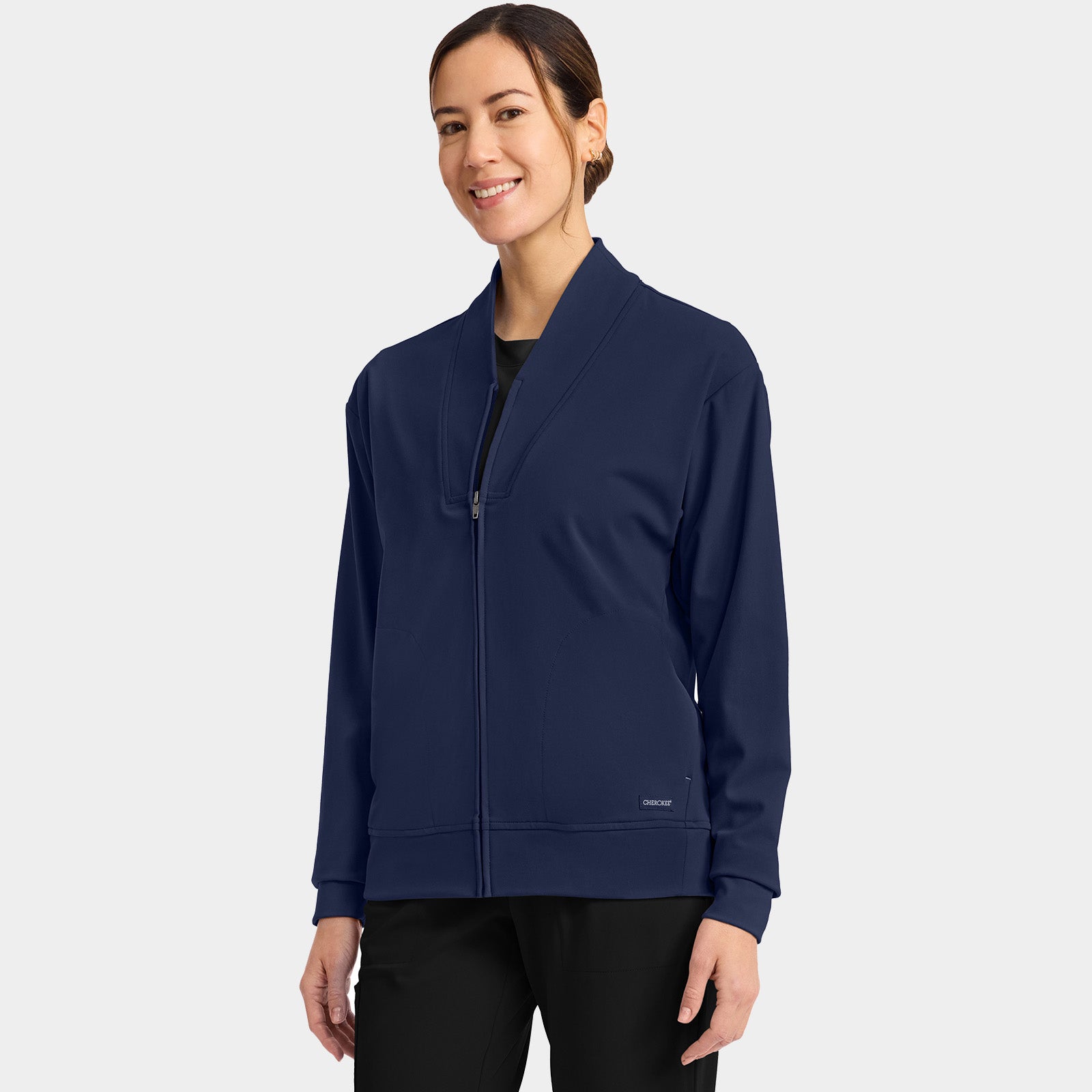 Women’s Shawl Collar Scrub Jacket | CK353