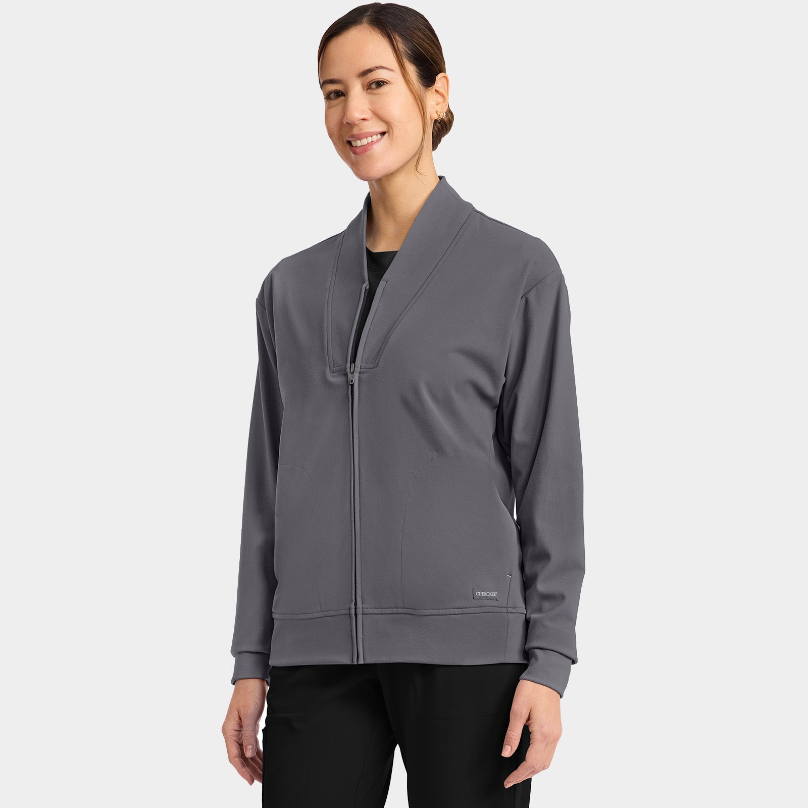 Women’s Shawl Collar Scrub Jacket | CK353