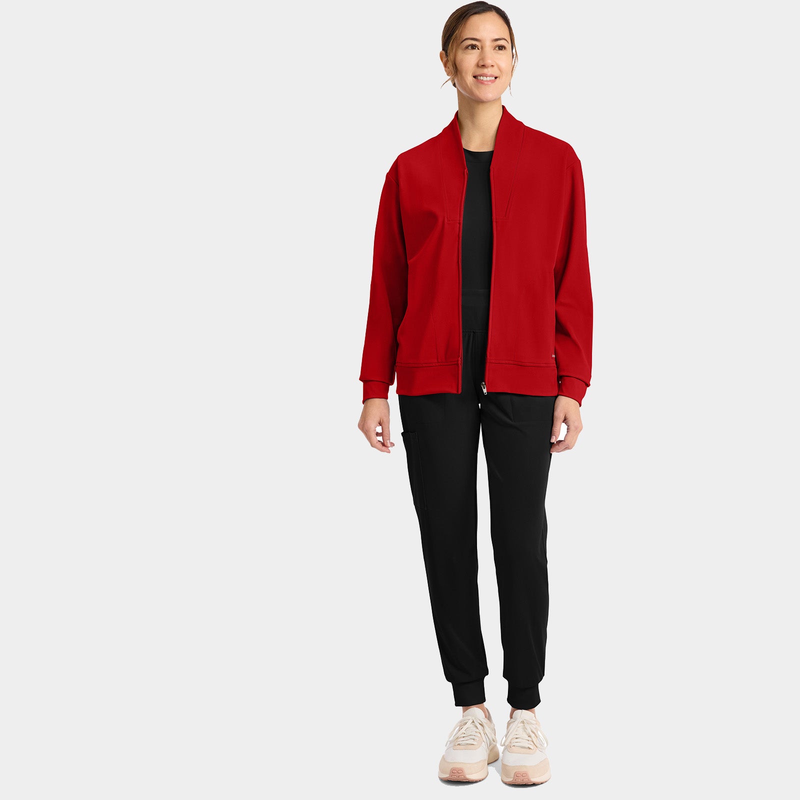 Women’s Shawl Collar Scrub Jacket | CK353
