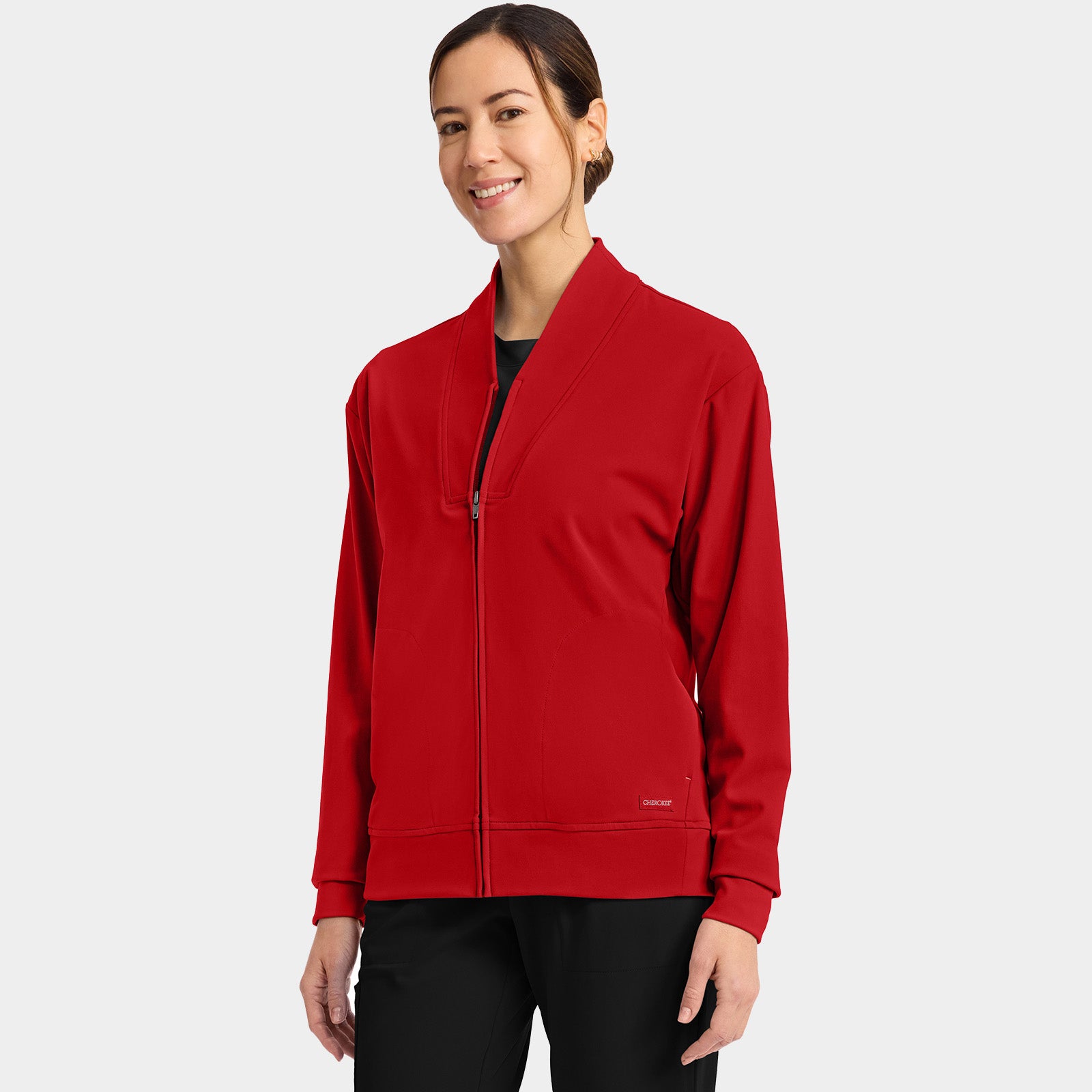 Women’s Shawl Collar Scrub Jacket | CK353