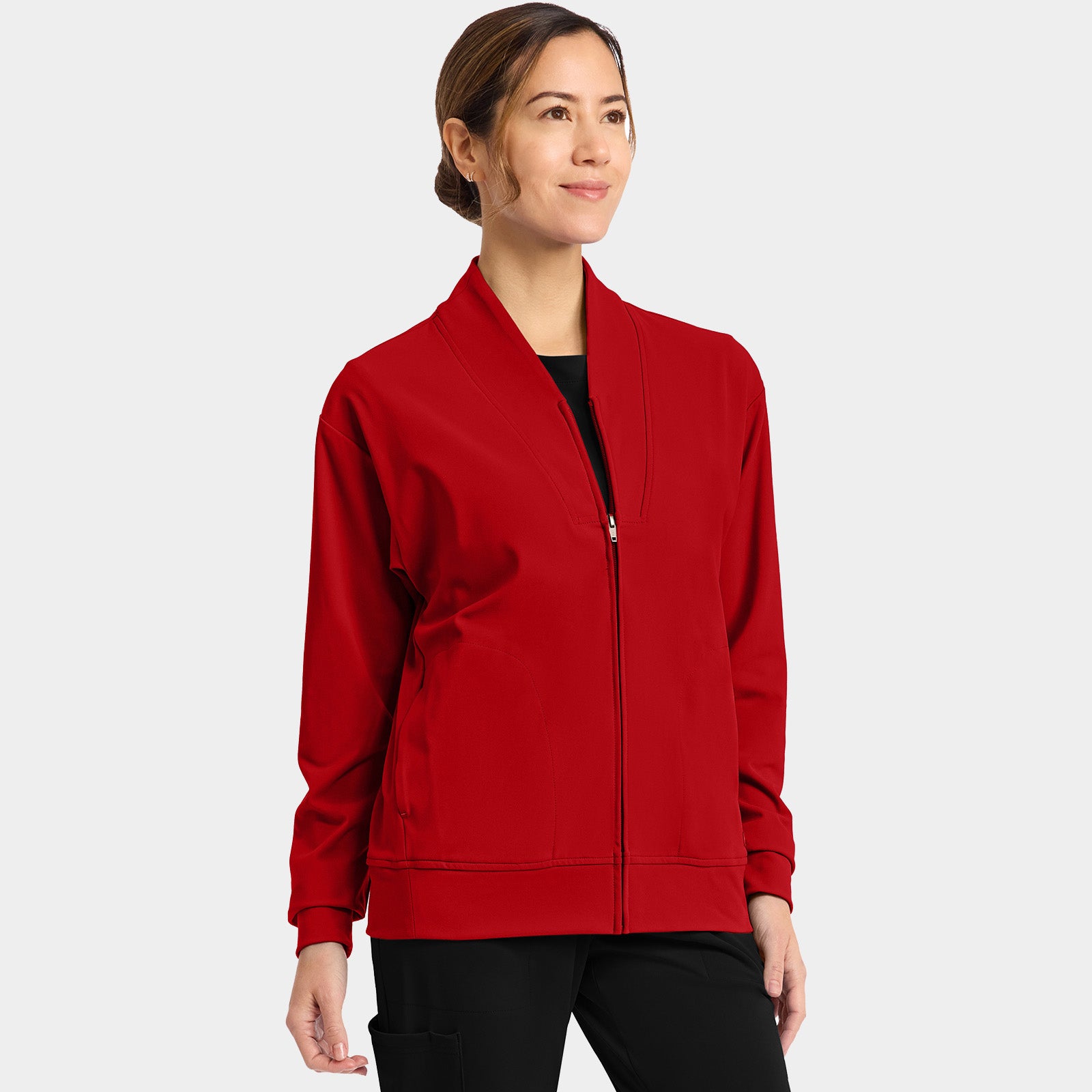 Women’s Shawl Collar Scrub Jacket | CK353