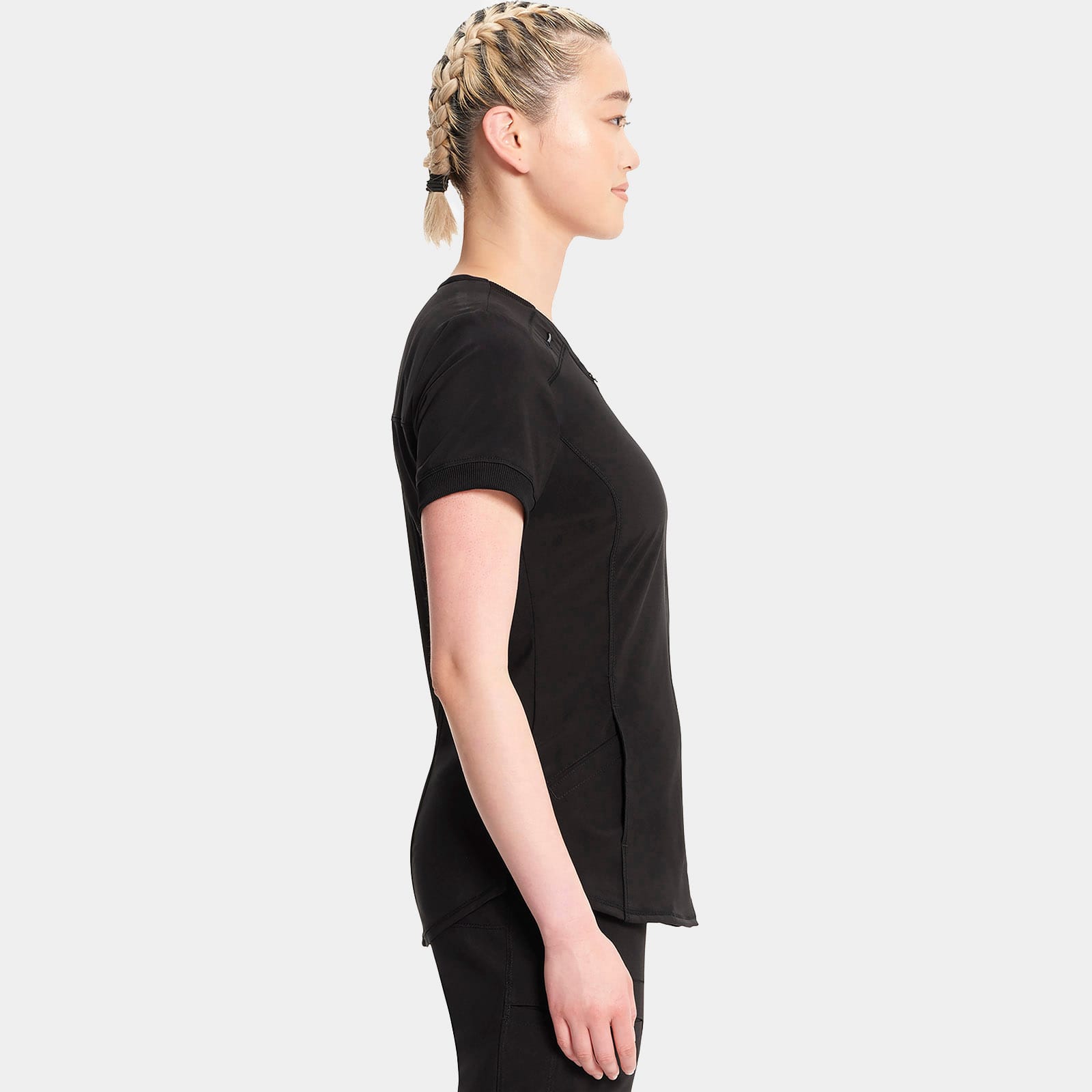 Zip Front V-Neck Top | CK810A