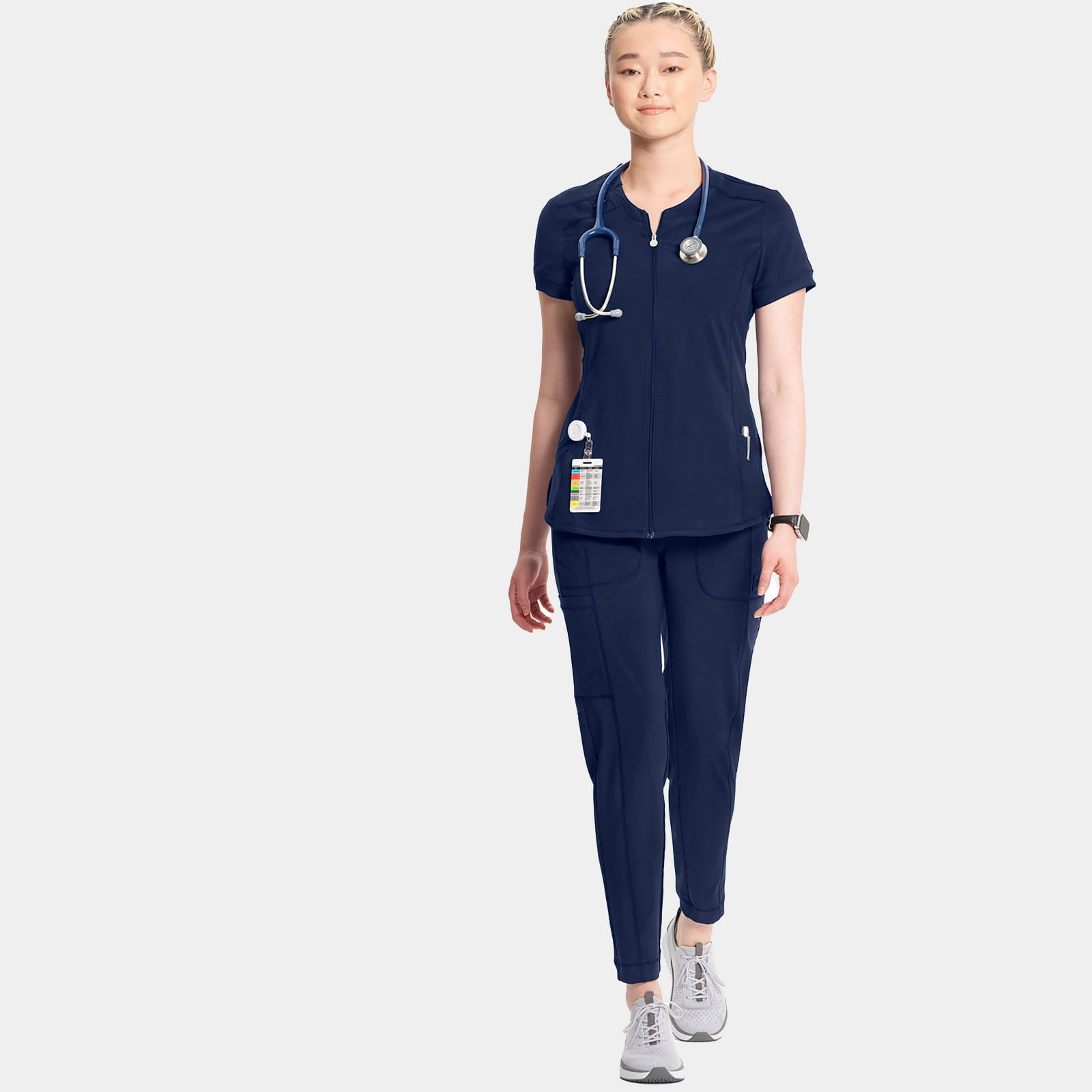 Zip Front V-Neck Top | CK810A