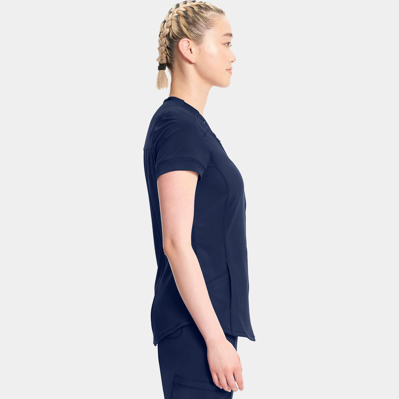 Zip Front V-Neck Top | CK810A