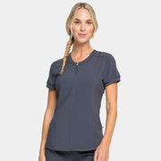 Zip Front V-Neck Top | CK810A