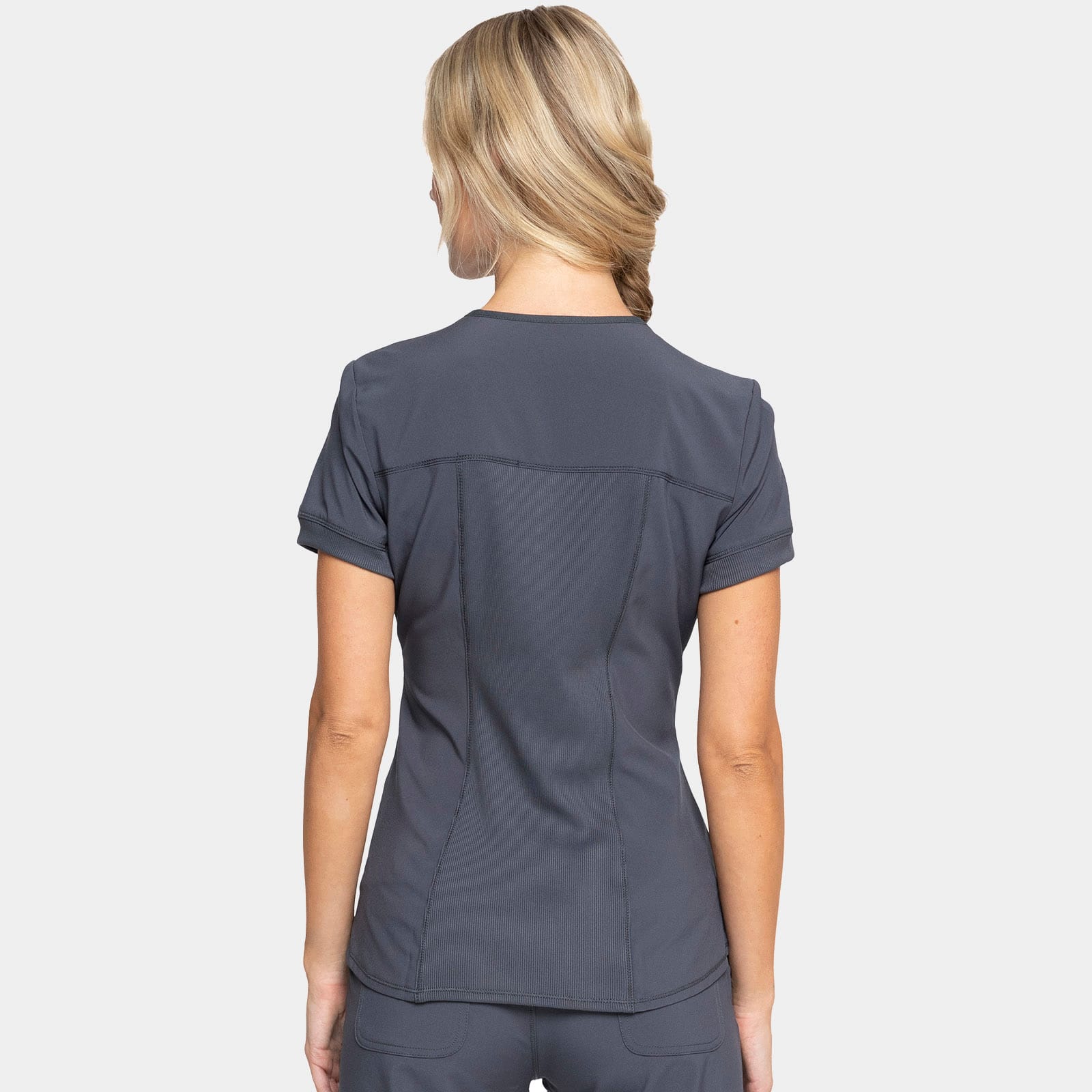 Zip Front V-Neck Top | CK810A