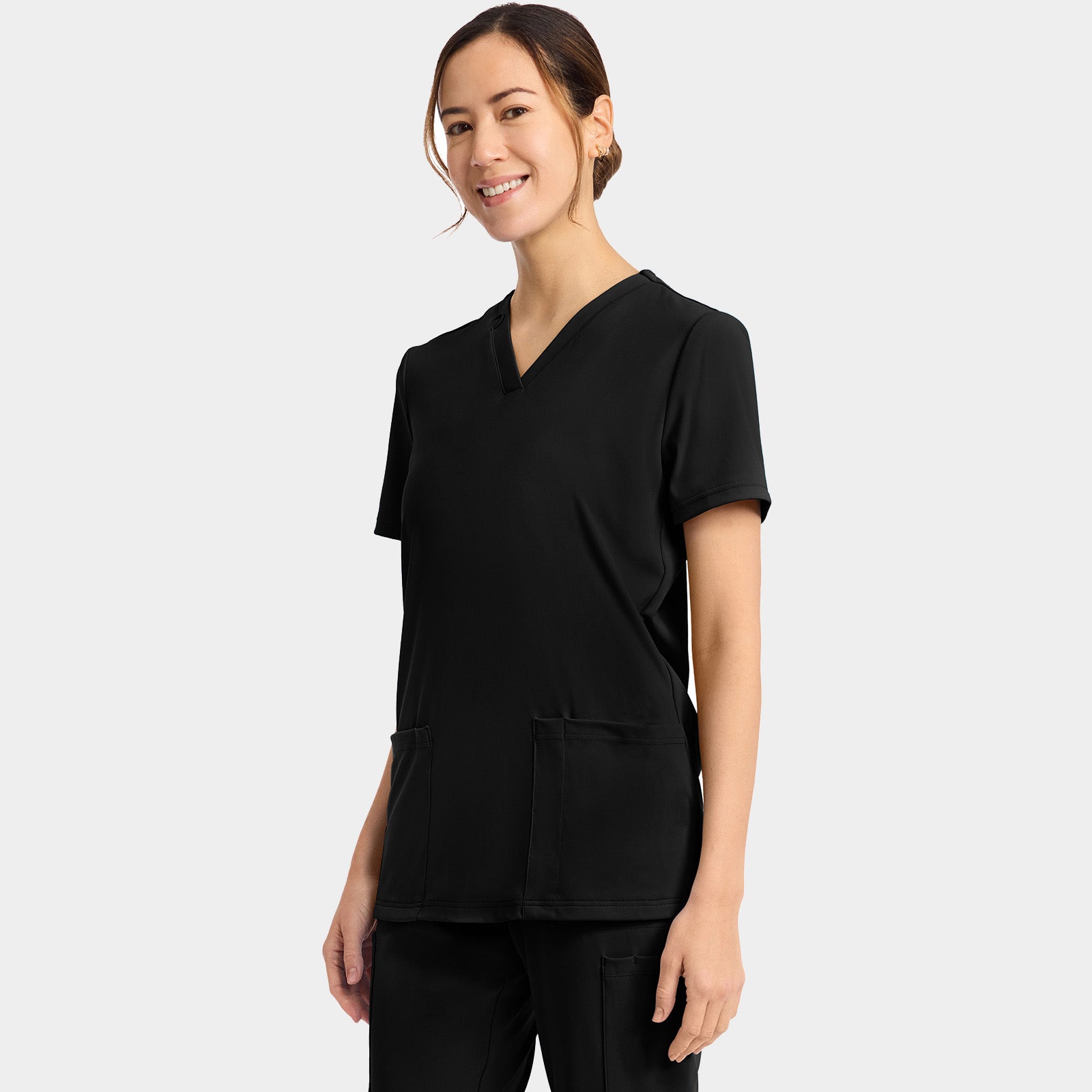 Women's 2-Pocket V-Neck Top | CK832