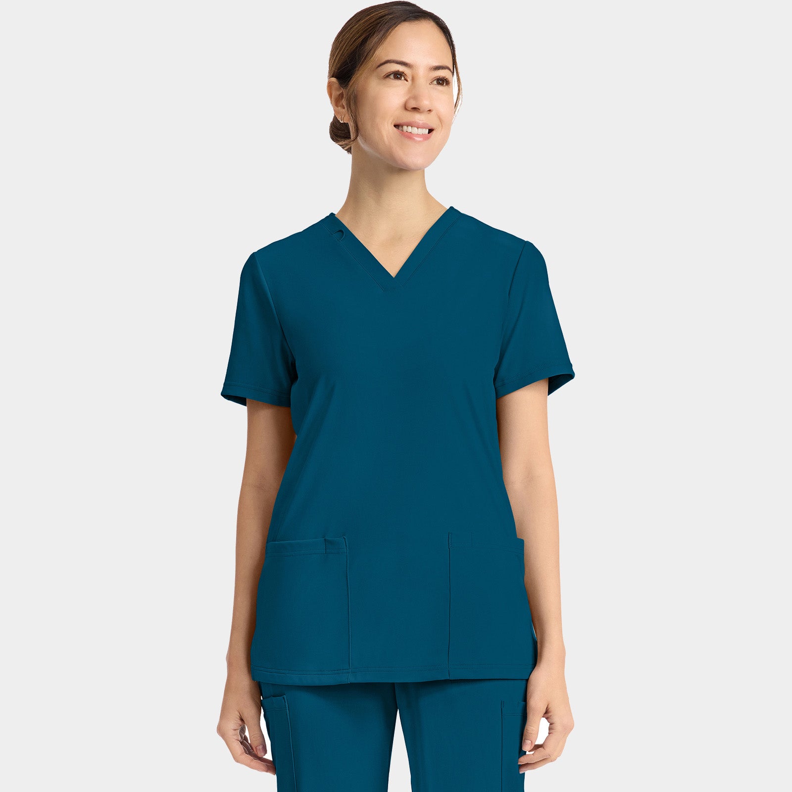 Women's 2-Pocket V-Neck Top | CK832