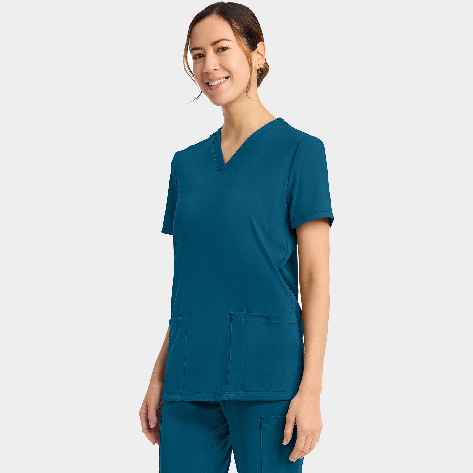 Women's 2-Pocket V-Neck Top | CK832