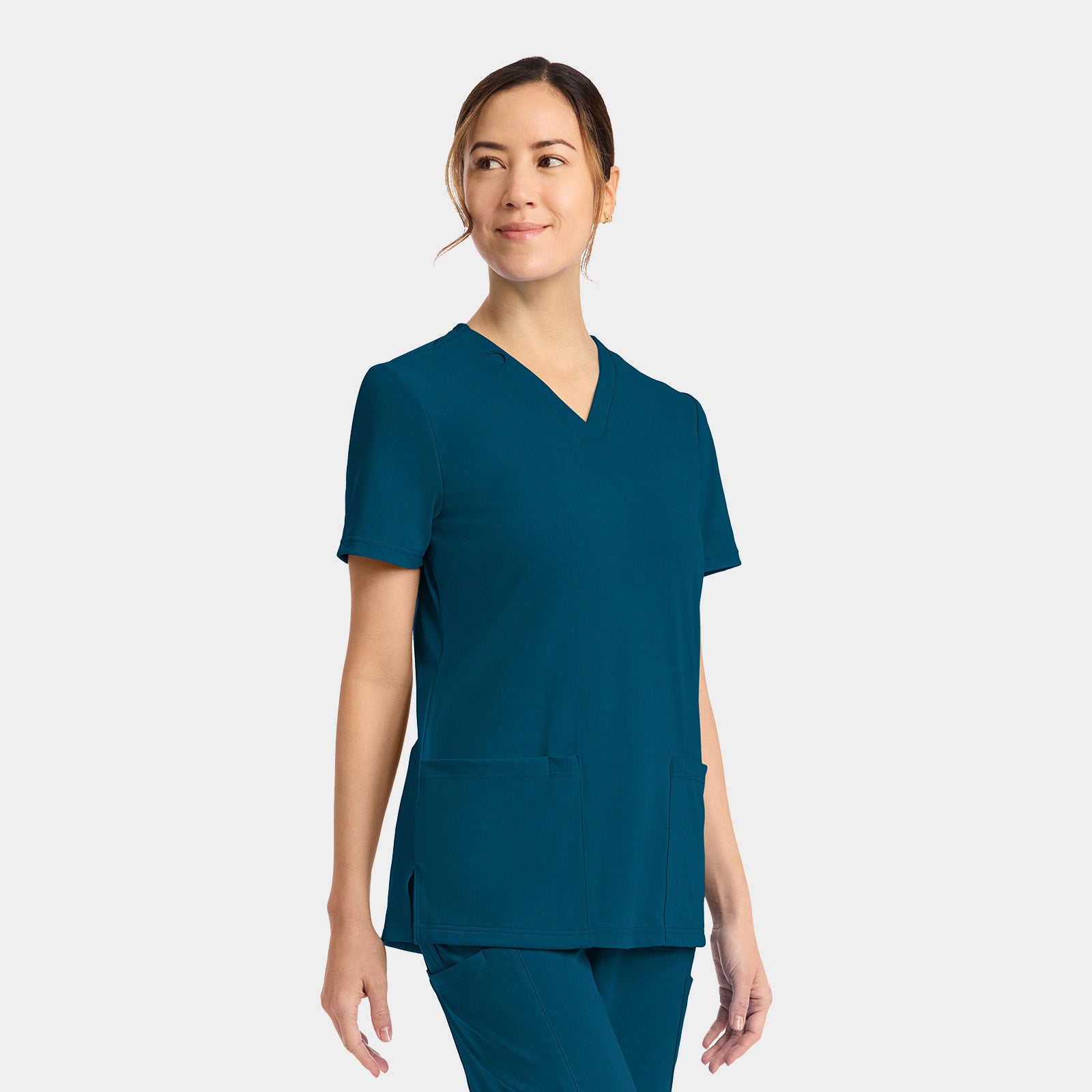 Women's 2-Pocket V-Neck Top | CK832