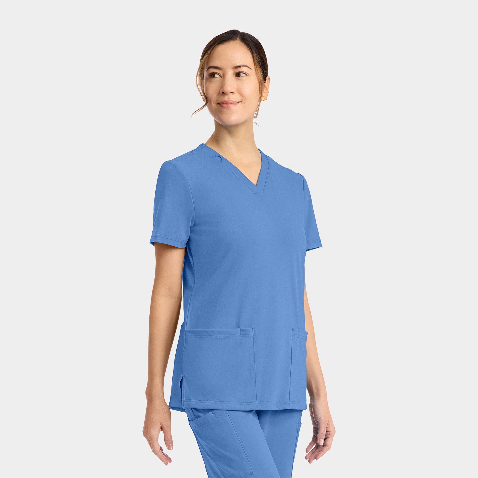 Women's 2-Pocket V-Neck Top | CK832