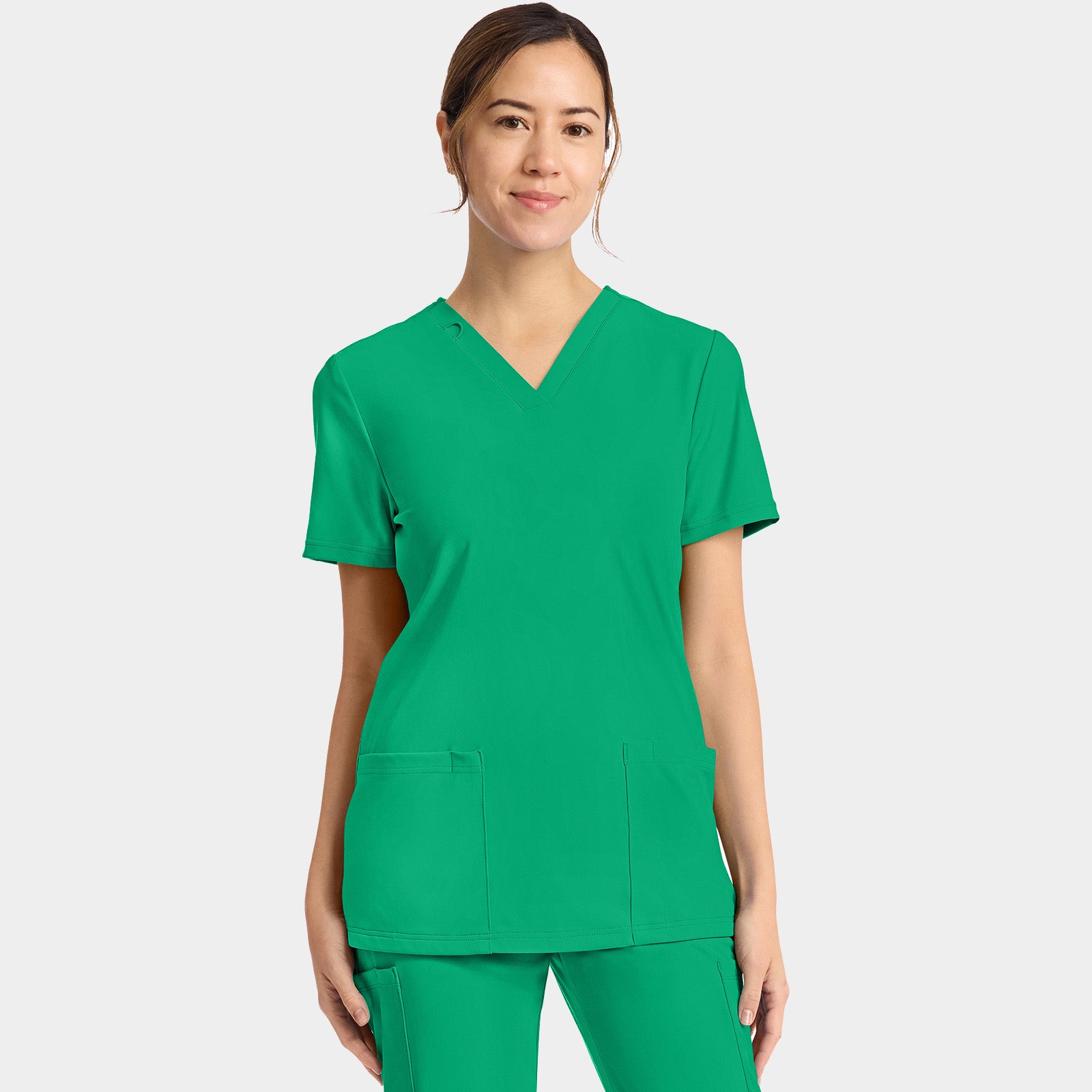 Women's 2-Pocket V-Neck Top | CK832