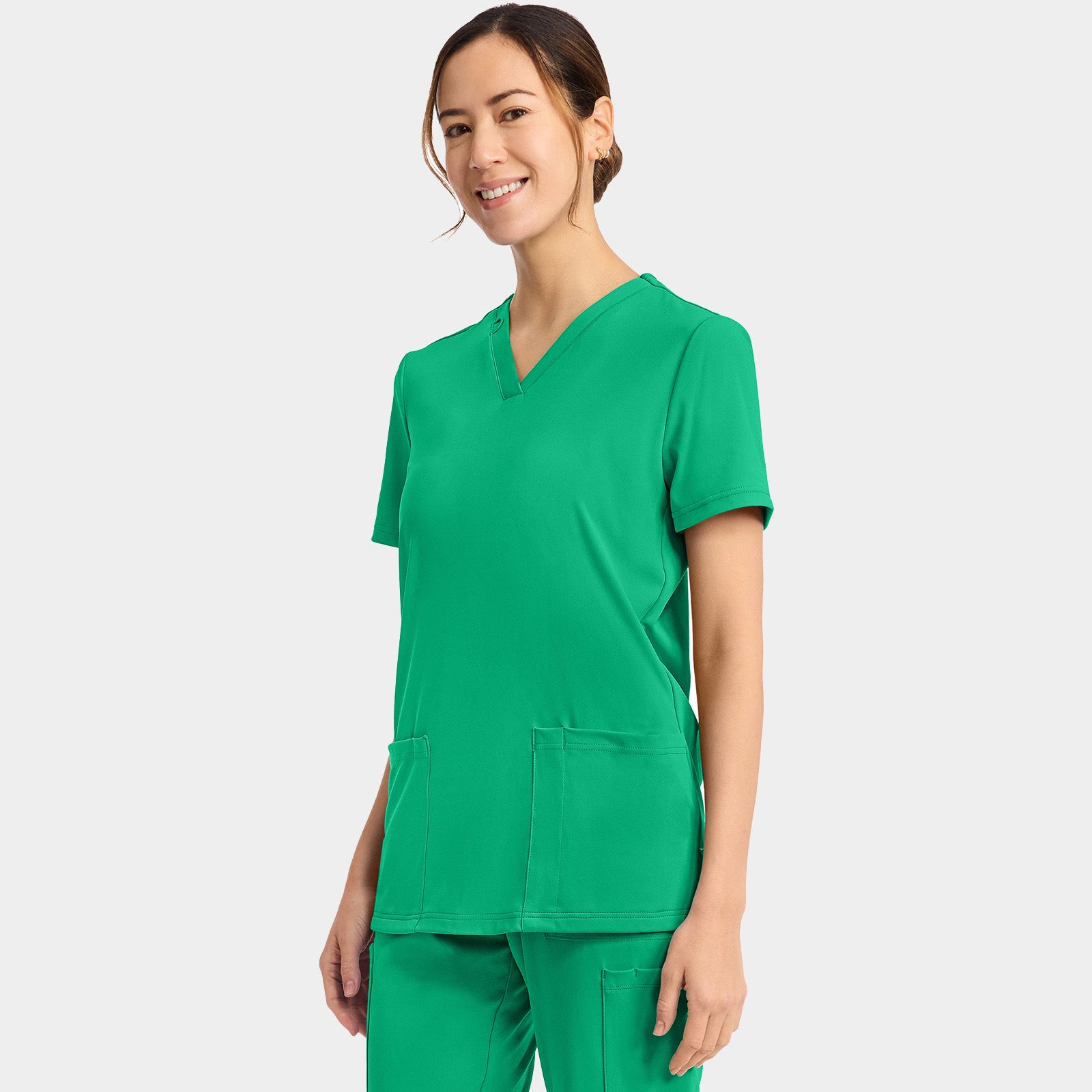 Women's 2-Pocket V-Neck Top | CK832