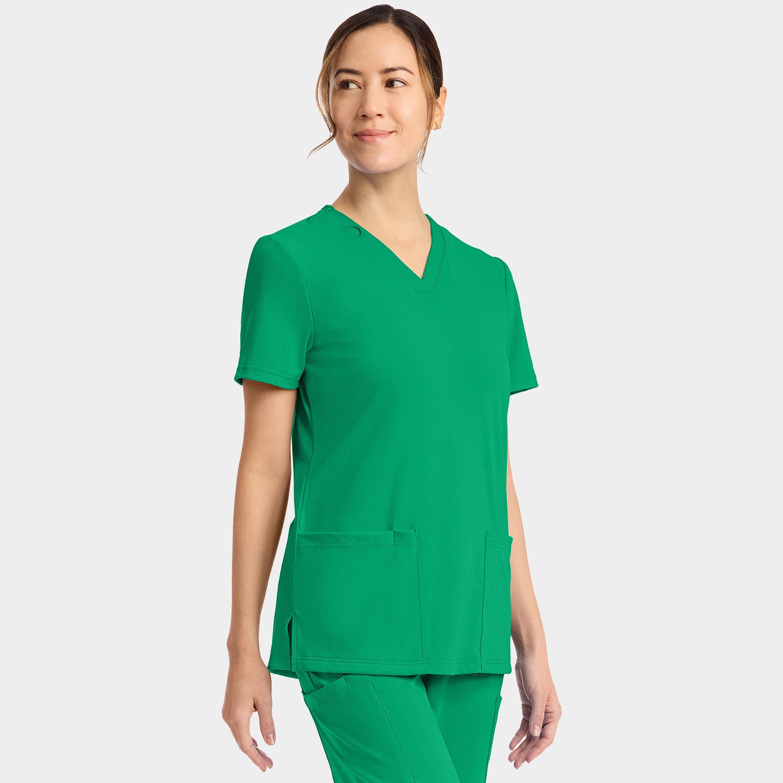 Women's 2-Pocket V-Neck Top | CK832