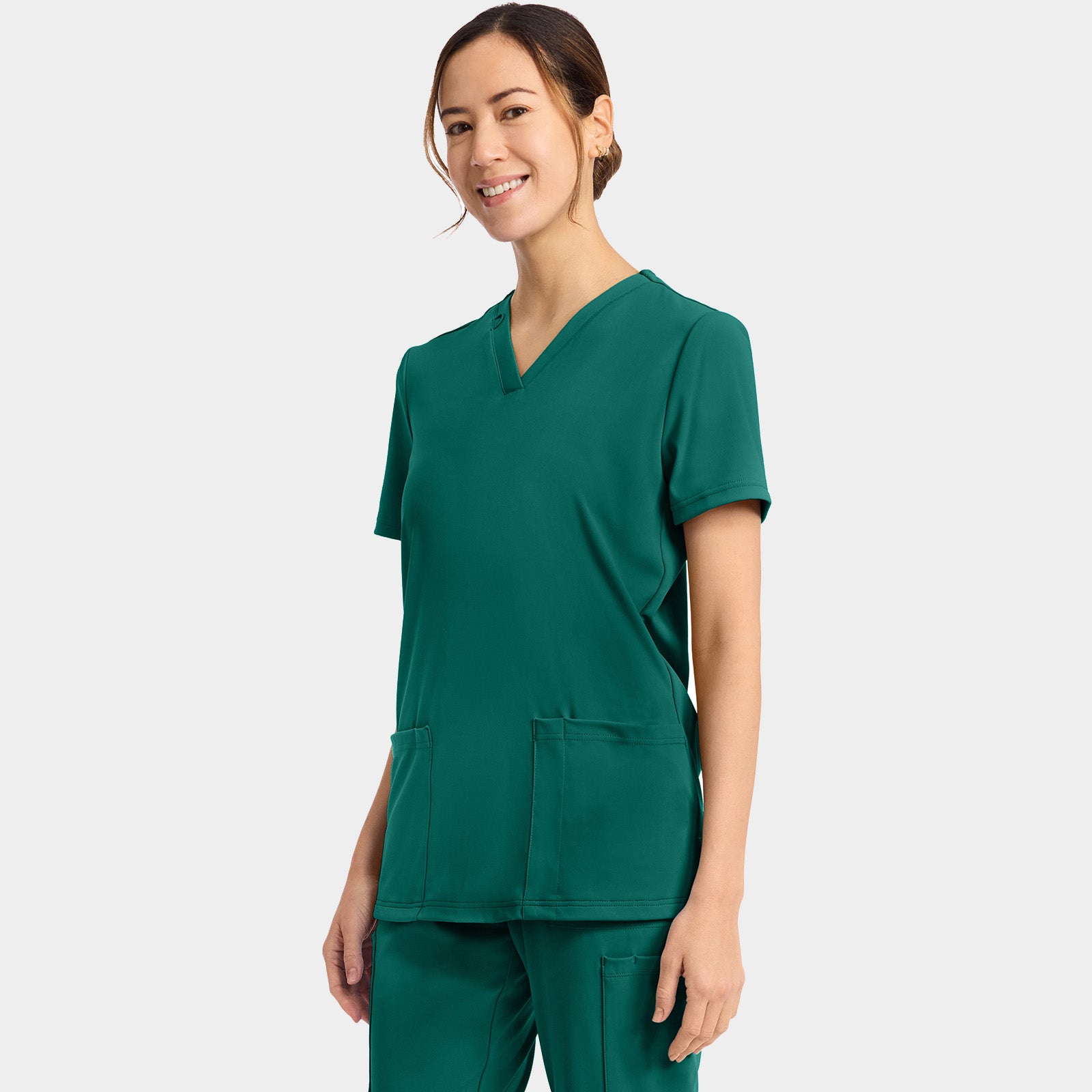 Women's 2-Pocket V-Neck Top | CK832