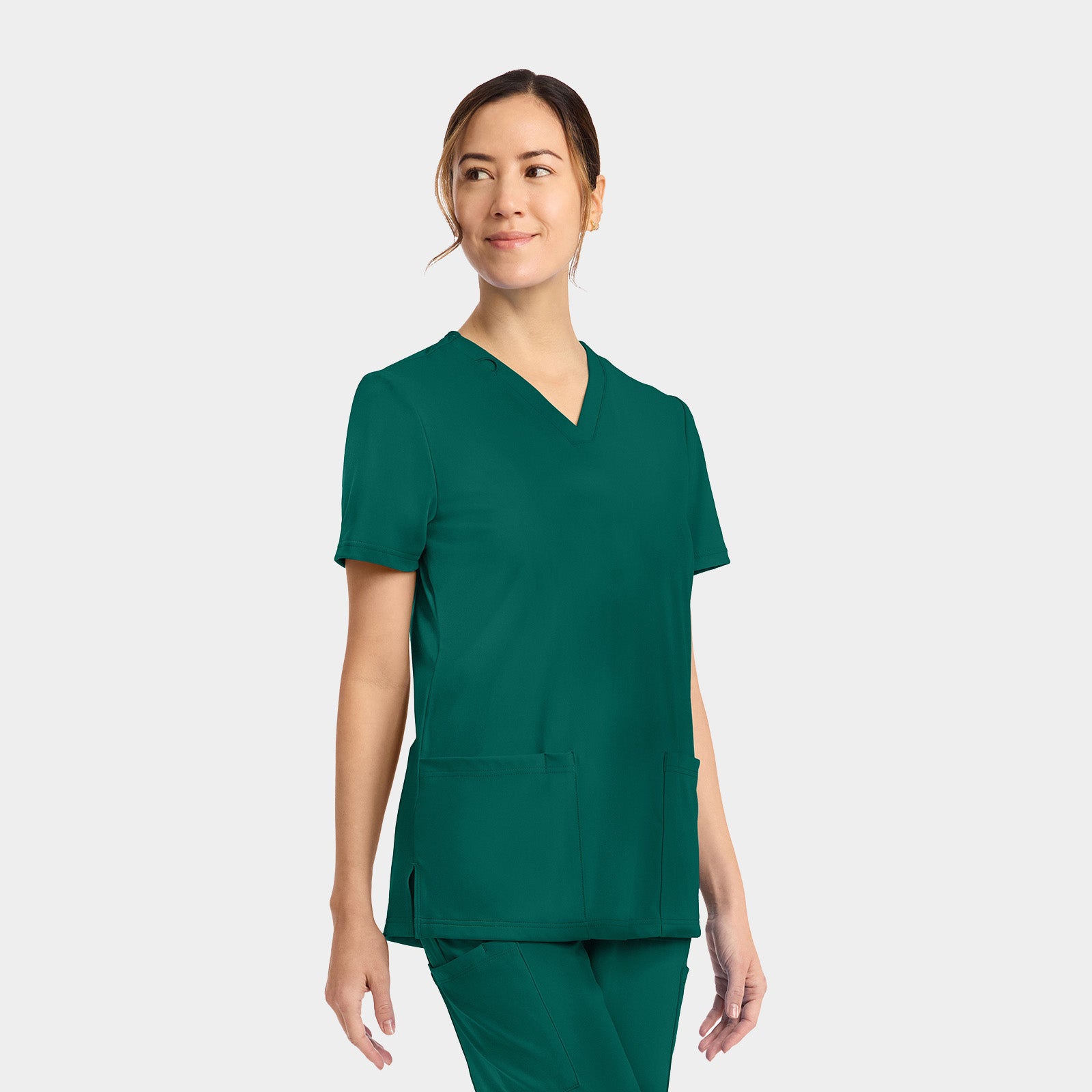 Women's 2-Pocket V-Neck Top | CK832