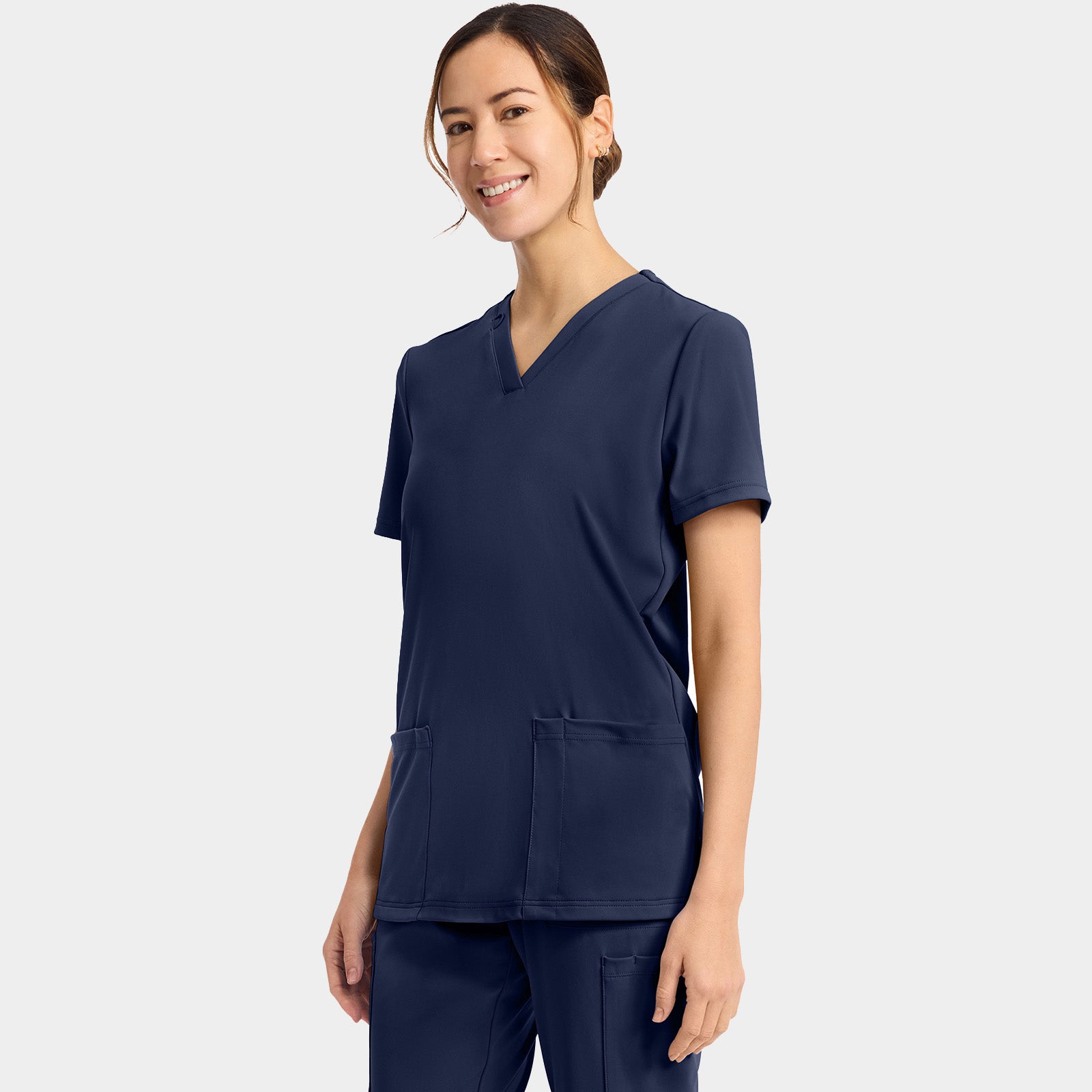 Women's 2-Pocket V-Neck Top | CK832