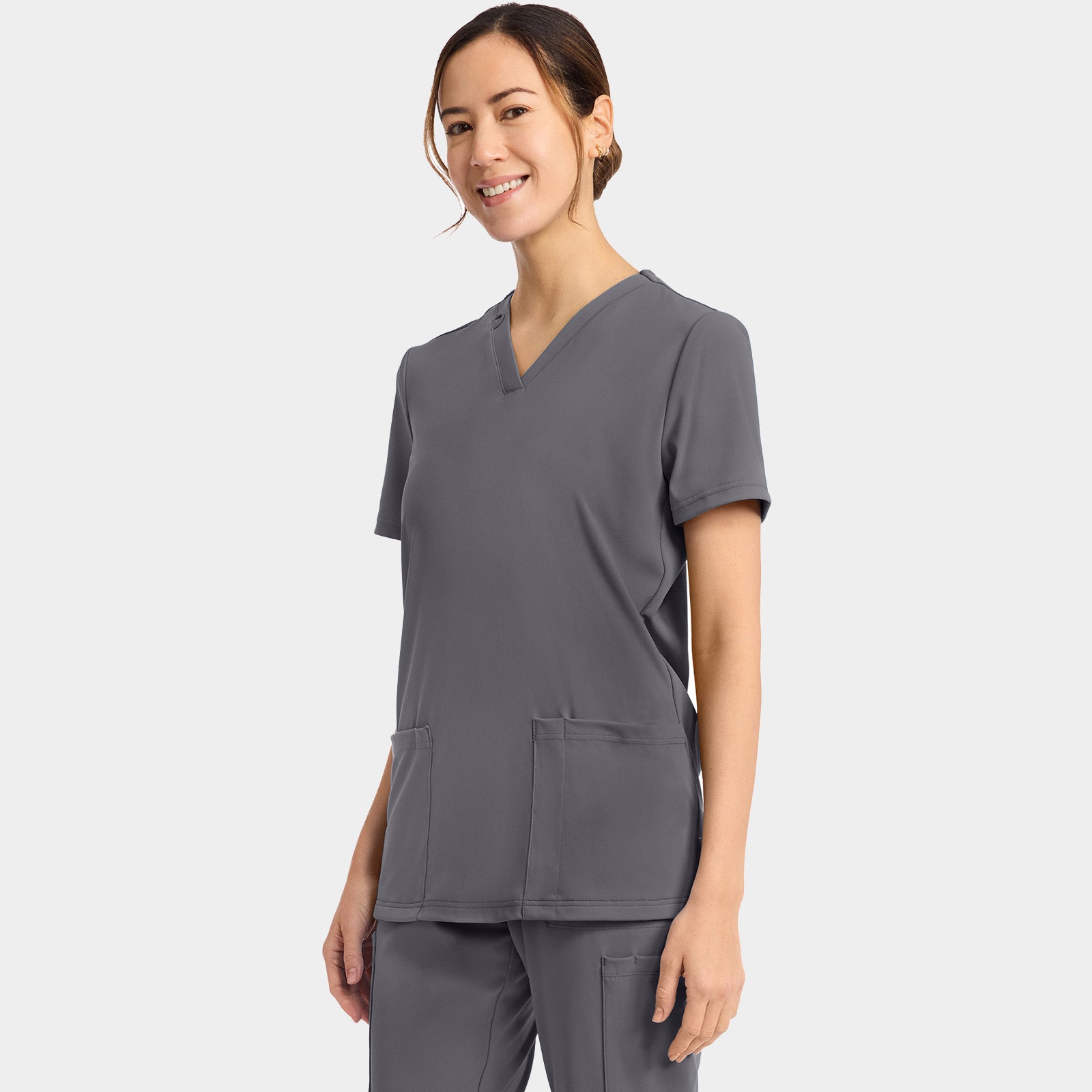 Women's 2-Pocket V-Neck Top | CK832