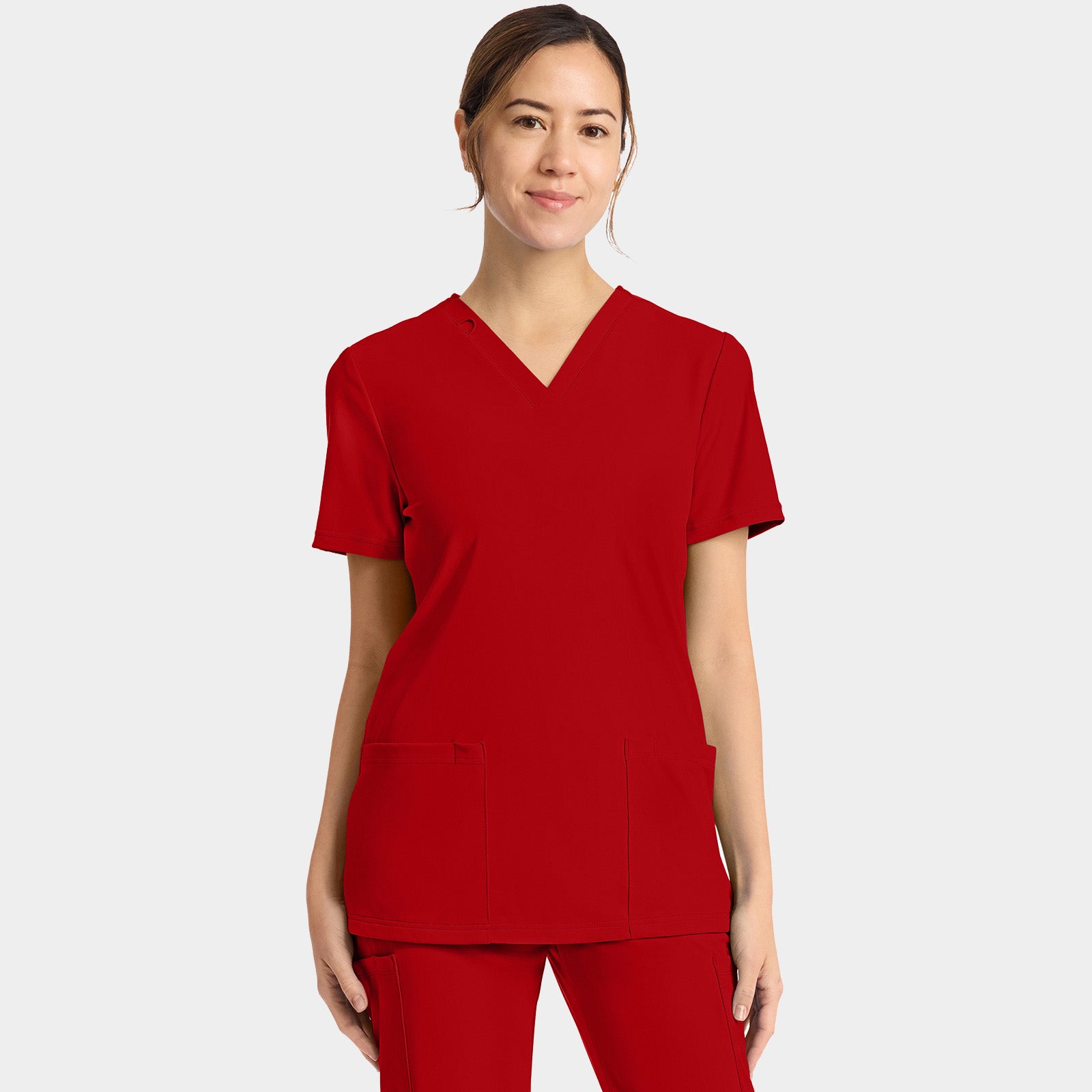 Women's 2-Pocket V-Neck Top | CK832