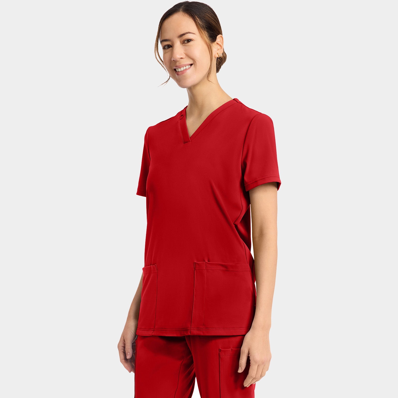 Women's 2-Pocket V-Neck Top | CK832